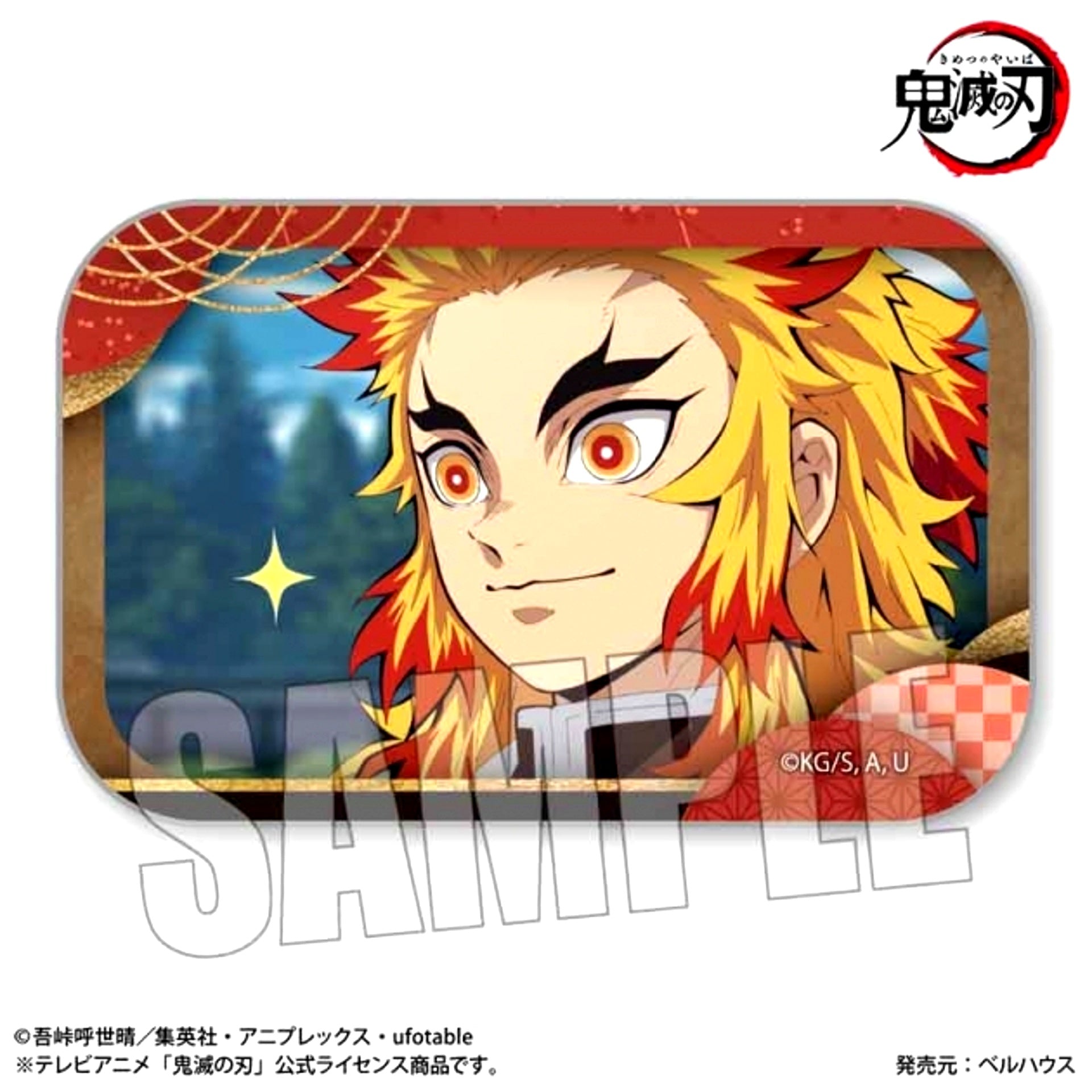 TV Anime Demon Slayer: Kimetsu no Yaiba Tanjiro Kamado, Unwavering Resolve Arc Memories Square Can Badge Kyojuro Rengoku (Reissue) [NEW]