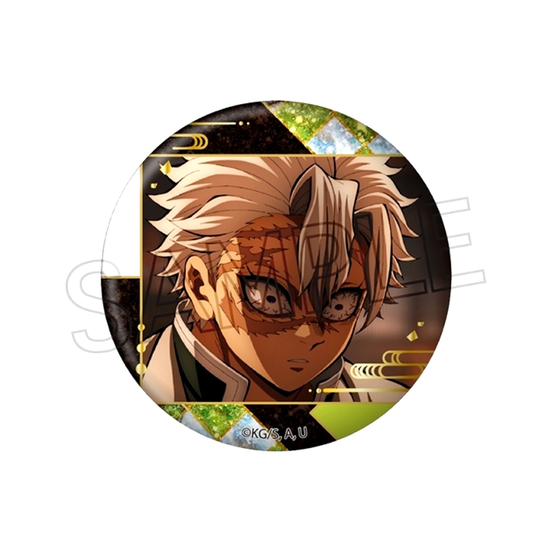 Demon Slayer: Kimetsu no Yaiba Raden Style Series Button Vol.5 Sanemi Shinazugawa Goods - Badge [NEW]