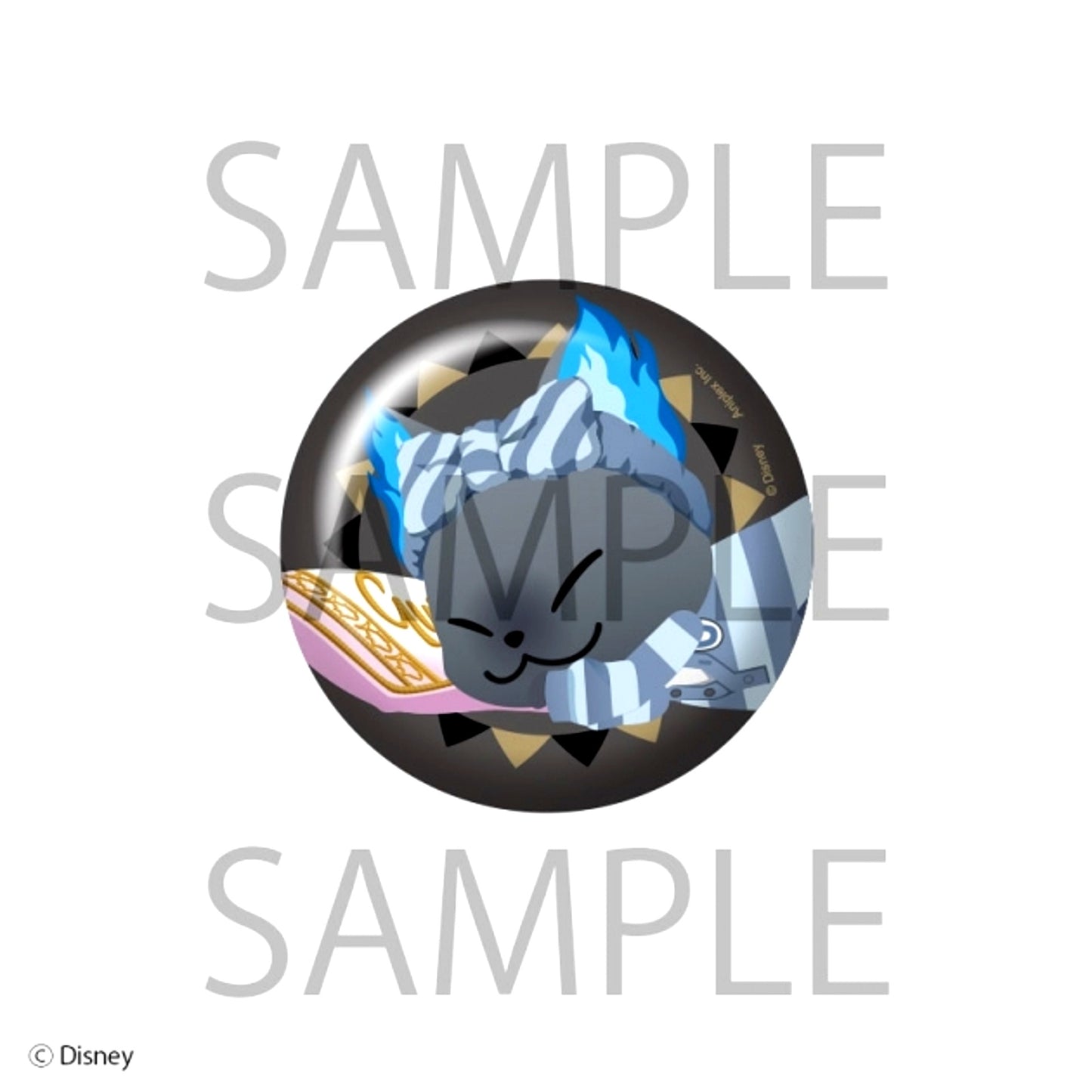 Disney Twisted-Wonderland Can Badge Grim (Relaxing My Room ver.) [NEW]