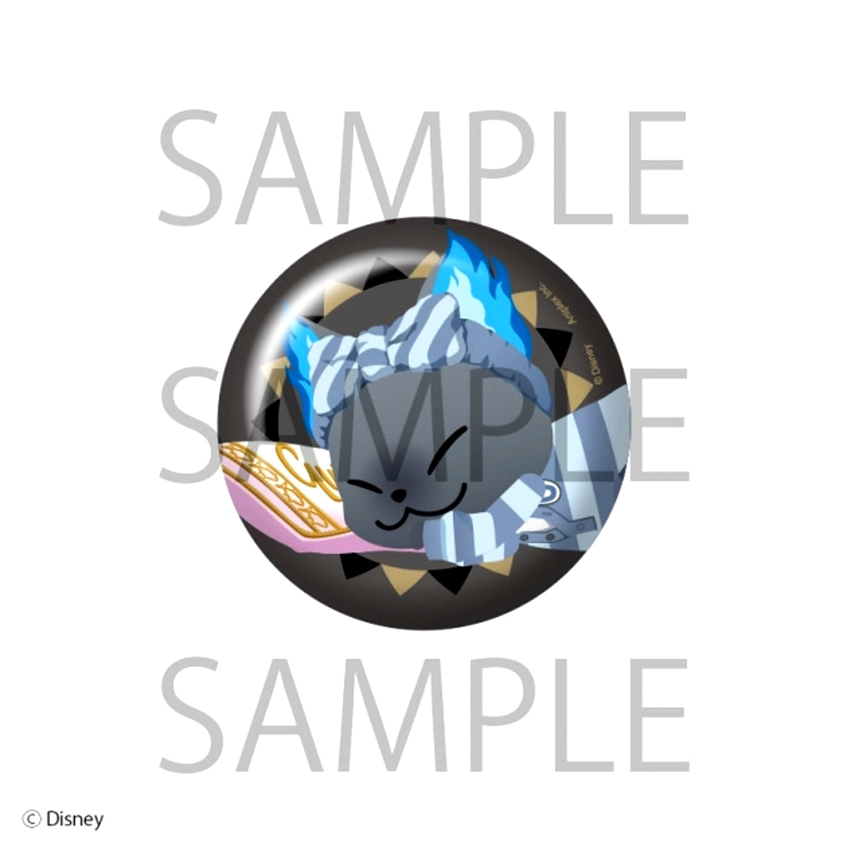 Disney Twisted-Wonderland Can Badge Grim (Relaxing My Room ver.) [NEW]