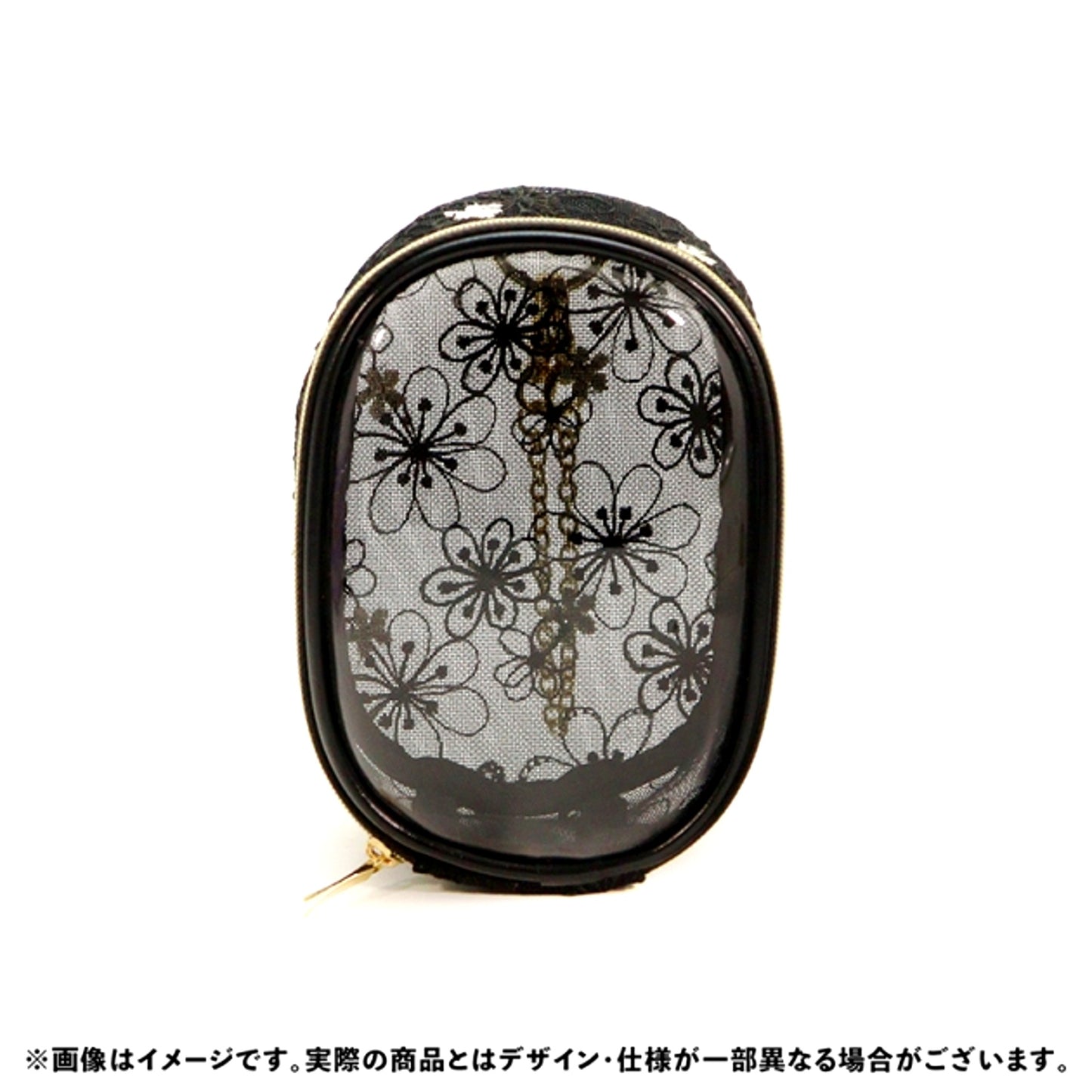Non-Character Original nui. Sheer Lace Plush Pouch Black [NEW]