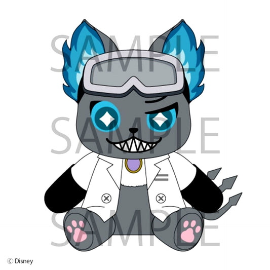 Disney Twisted-Wonderland Grim Sitting Plush (Lab Coat ver.) (Reissue) [NEW]