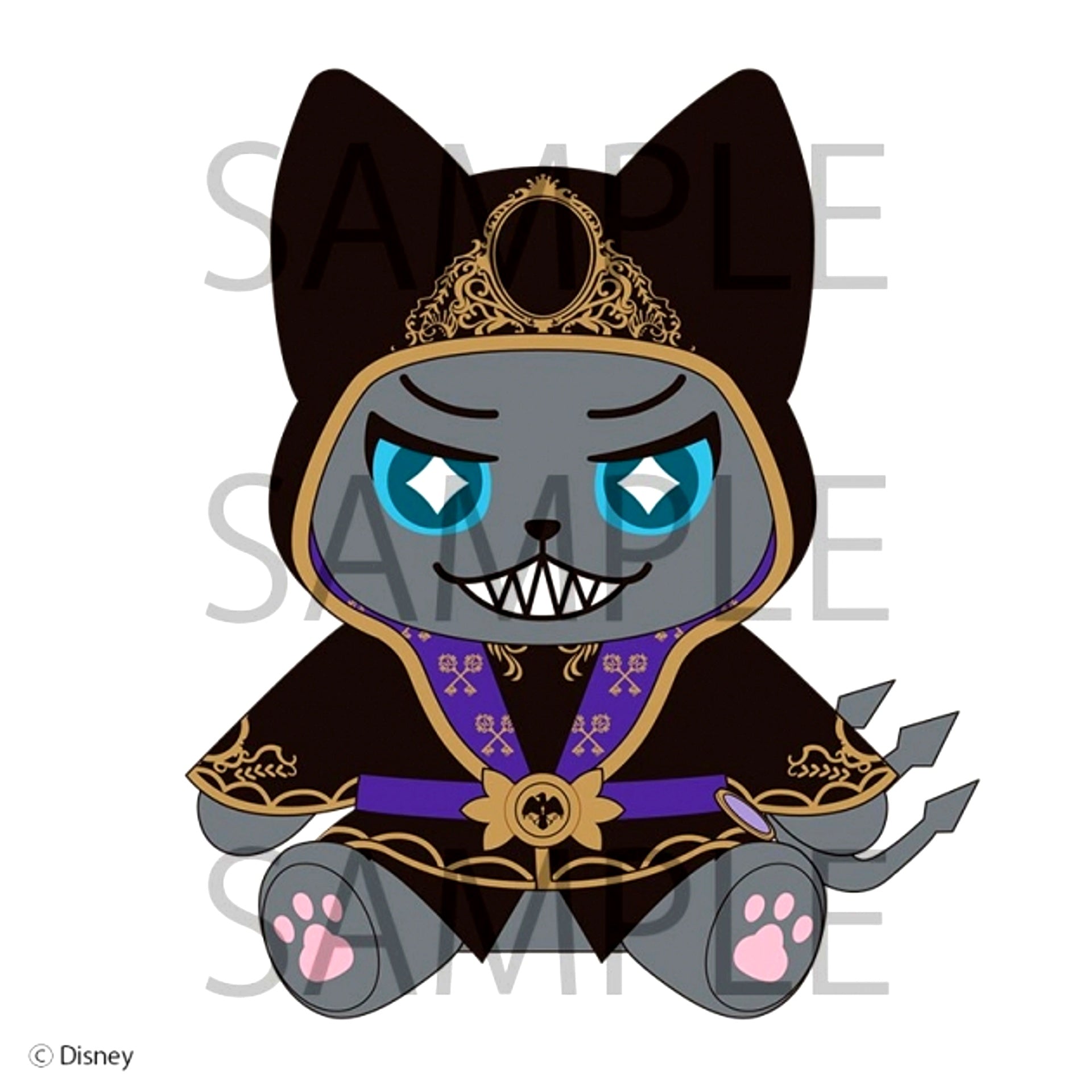 Disney Twisted-Wonderland Grim Sitting Plush (Ceremonial Robes ver.) (Reissue) [NEW]