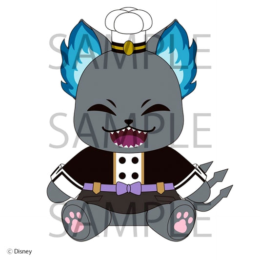 Disney Twisted-Wonderland Grim Sitting Plush (Apprentice Chef ver.) (Reissue) [NEW]