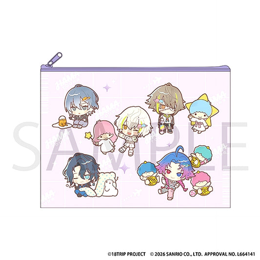 18TRIP Flat Pouch / Night Shift Sanrio Characters [NEW]