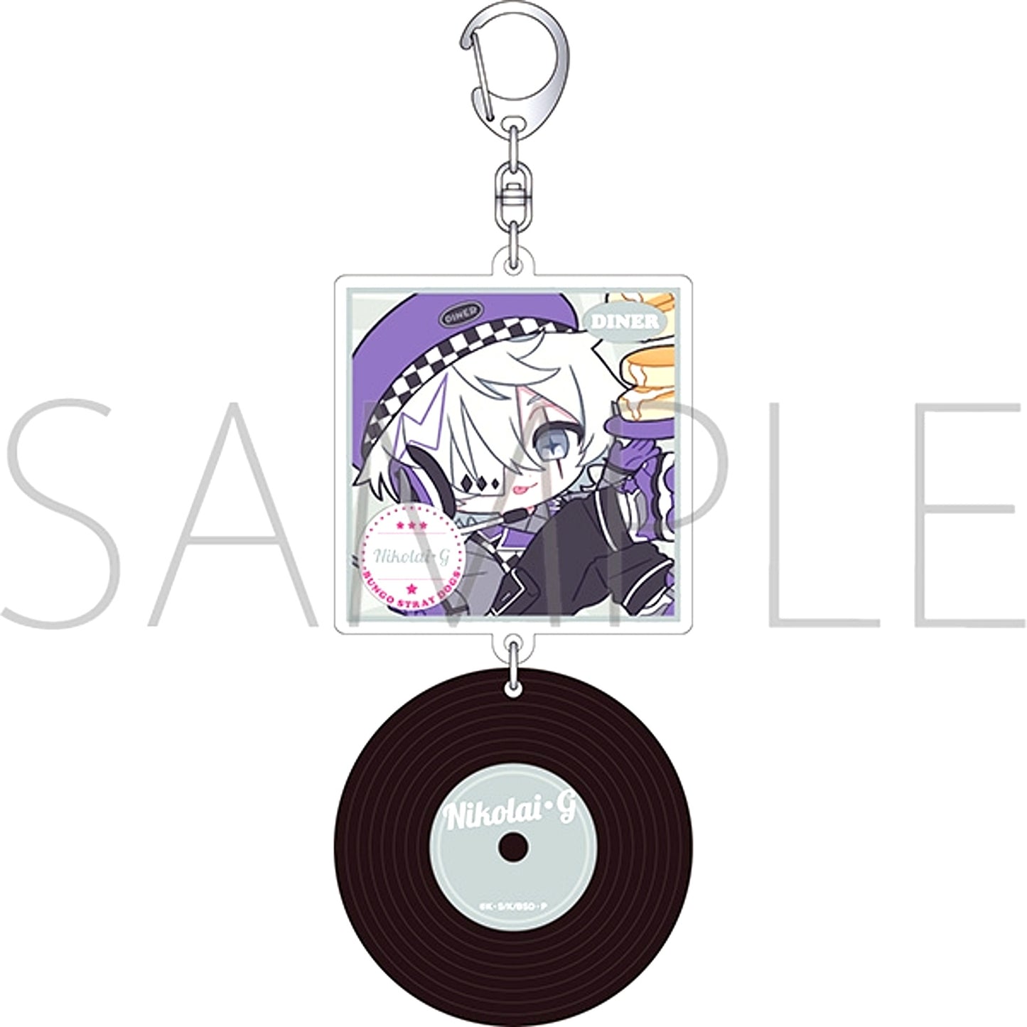 Bungo Stray Dogs Record Style Acrylic Keychain / Nikolai G. Pastel Pop [NEW]