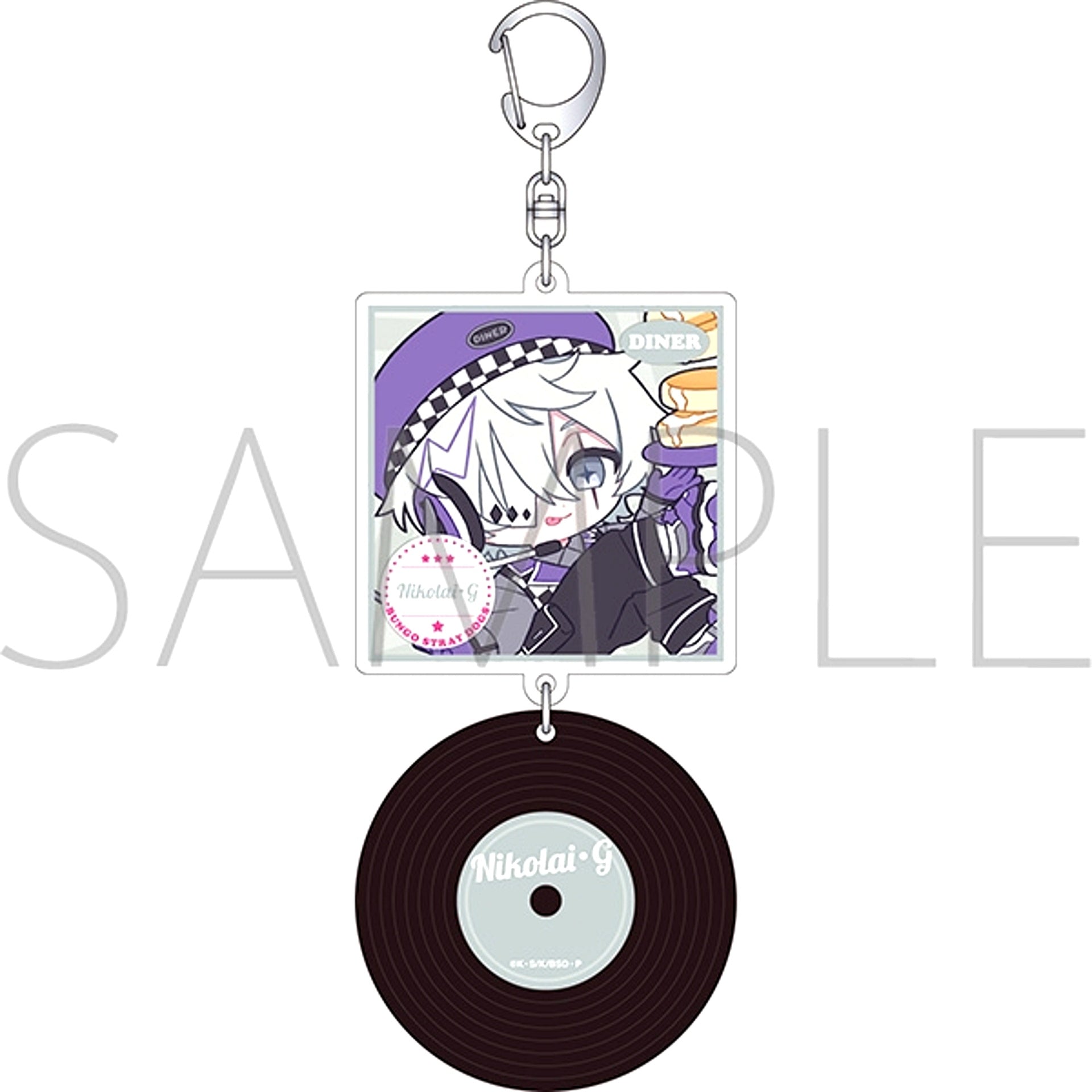 Bungo Stray Dogs Record Style Acrylic Keychain / Nikolai G. Pastel Pop [NEW]