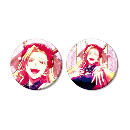 Anime Welcome to Demon School! Iruma-kun Elizabetta Ix Glitter Can Badge Set of 2 [NEW]