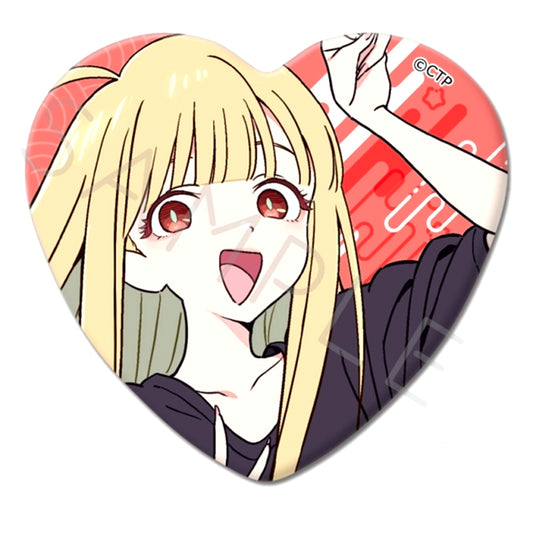 Netflix Movie Cosmic Princess Kaguya! Heart-Shaped Can Badge A (Kaguya (Reality)) [NEW]