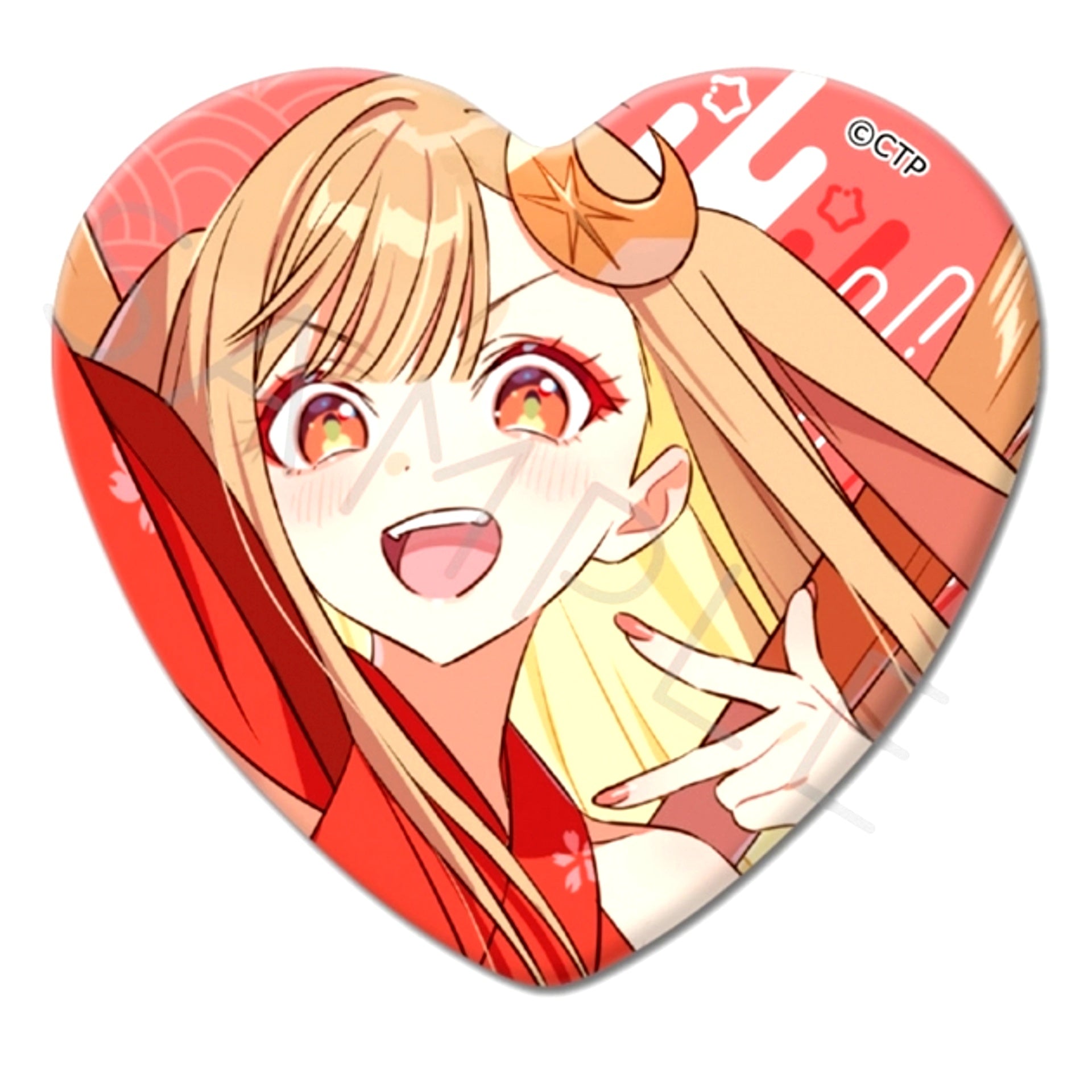 Netflix Movie Cosmic Princess Kaguya! Heart-Shaped Can Badge B (Kaguya (VR)) [NEW]