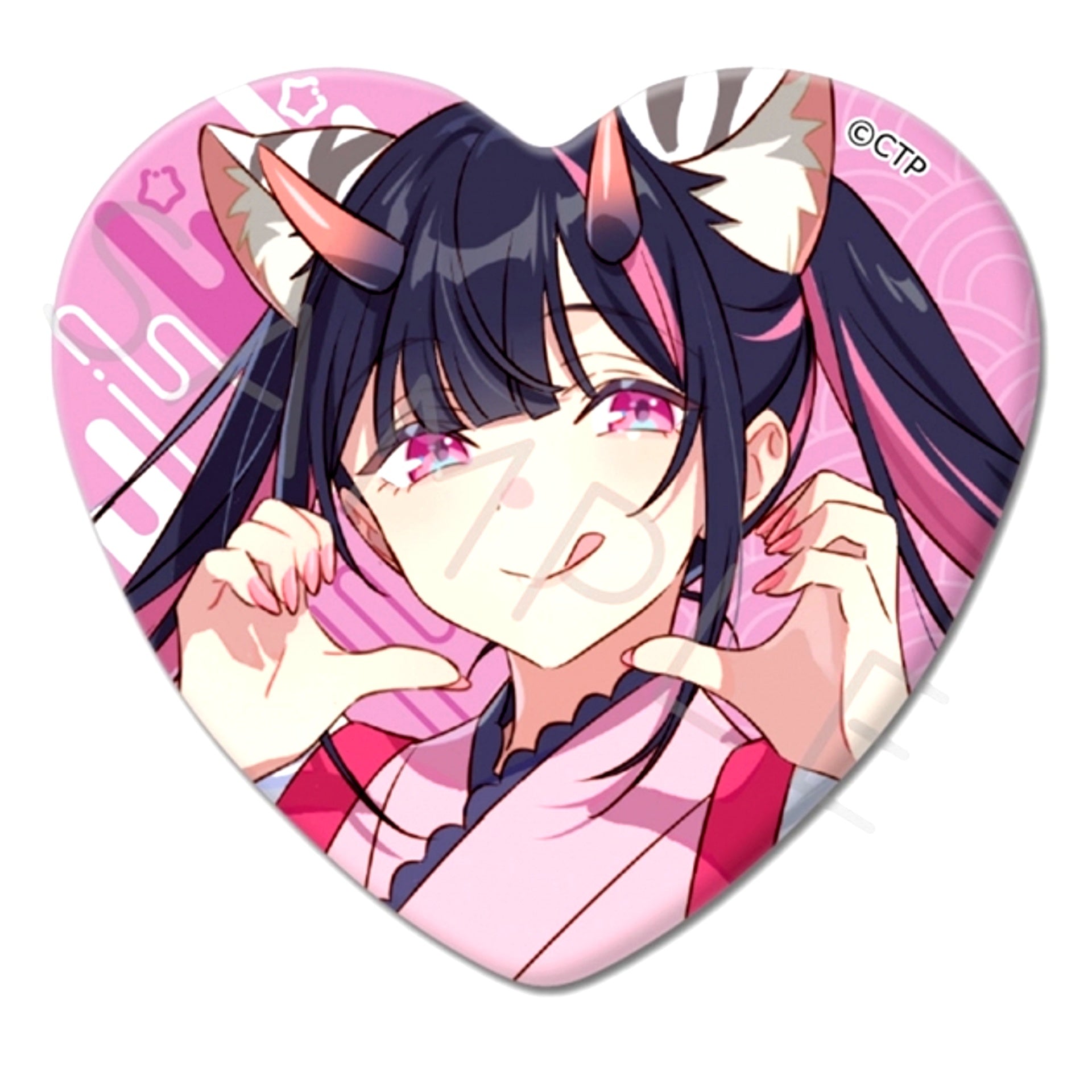 Netflix Movie Cosmic Princess Kaguya! Heart-Shaped Can Badge H (Noi Komazawa) [NEW]