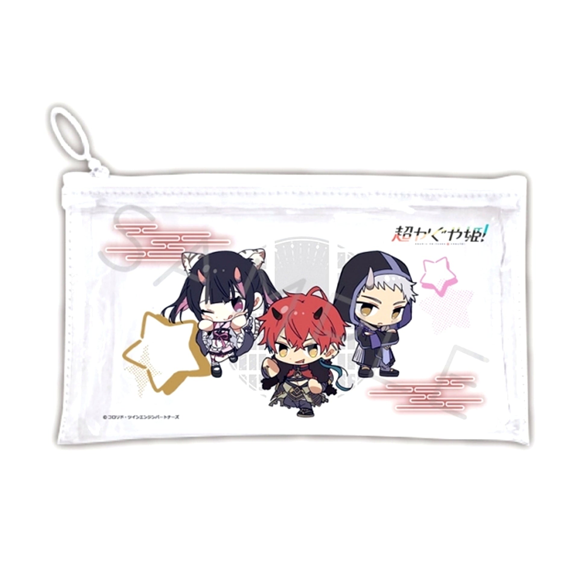 Netflix Movie "Cosmic Princess Kaguya!" Flat Clear Pouch C (Akira & Rai & Noi) [NEW]