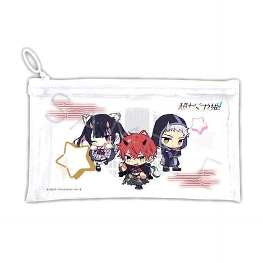 Netflix Movie "Cosmic Princess Kaguya!" Flat Clear Pouch C (Akira & Rai & Noi) [NEW]