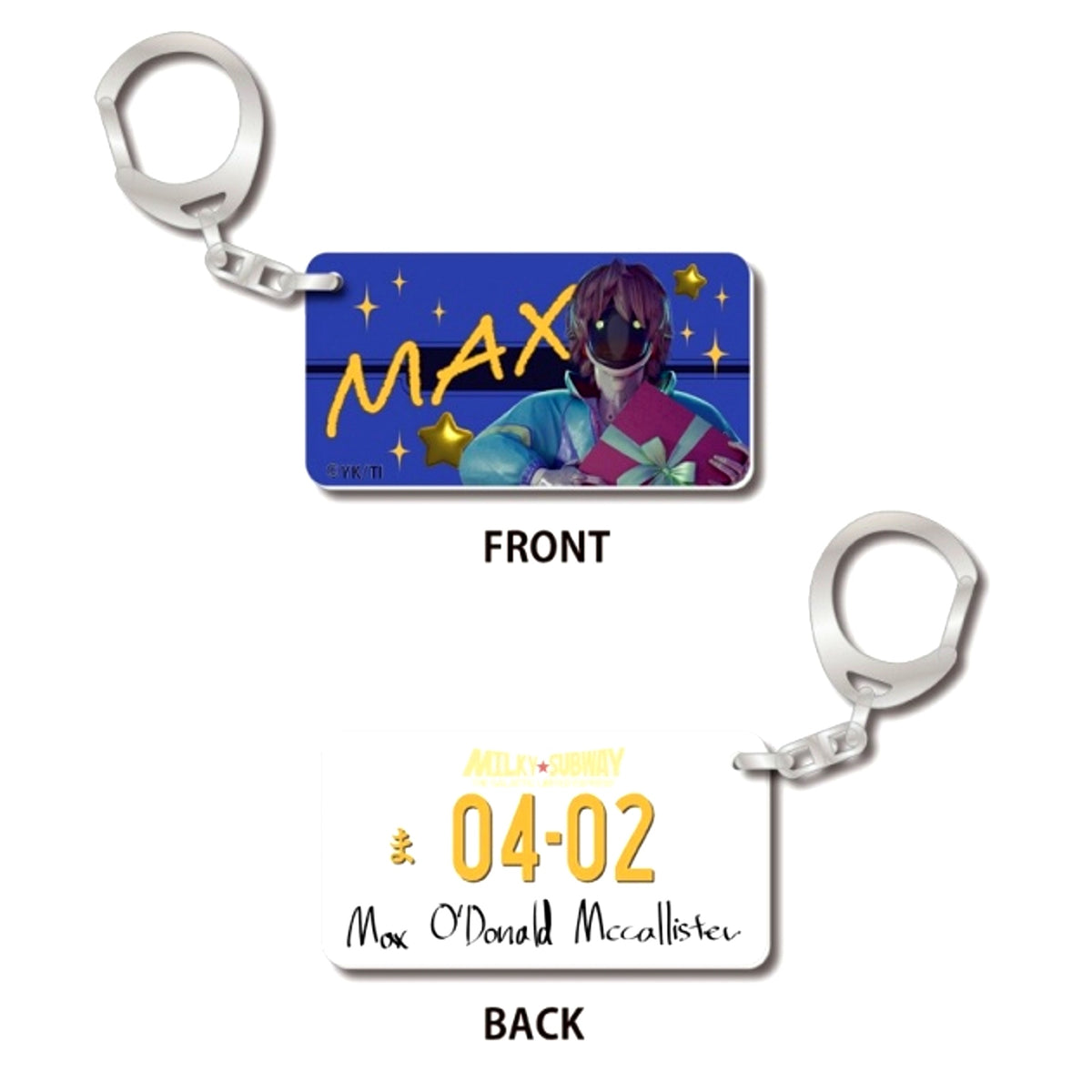 Galaxy Express Milky Subway License Plate Style Acrylic Keychain Max Birthday 2026 [NEW]