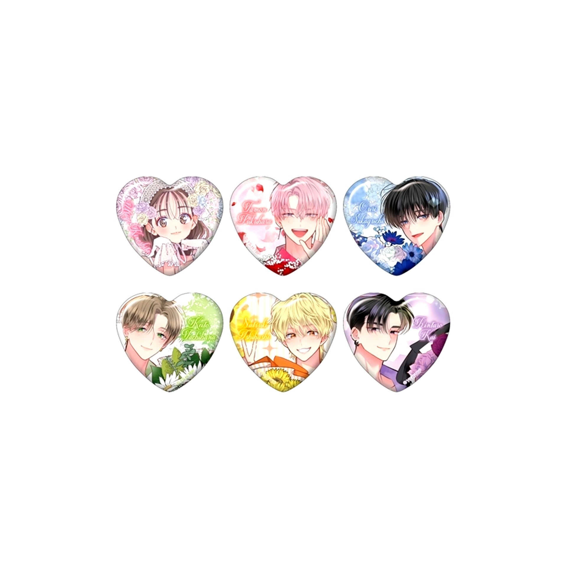 Tamon's B-Side Hologram Heart-Shaped Character Badge Collection Goods - Badge [NEW]