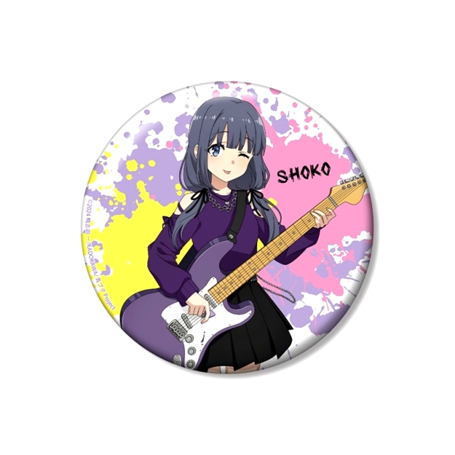 Rascal Does Not Dream Series Newly Drawn Shoko Makinohara Guitar Musical Performance ver. 100mm Button Goods - Badge [NEW]