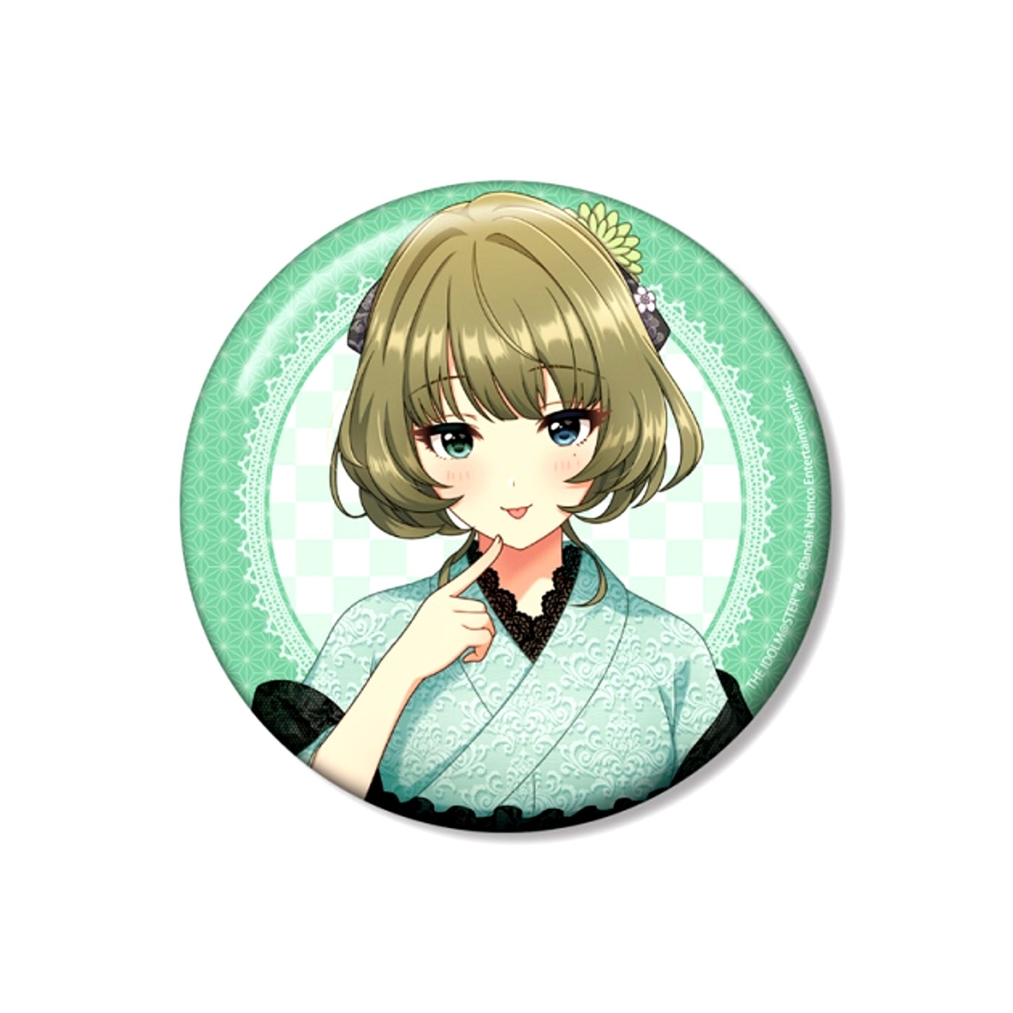 THE IDOLM@STER Cinderella Girls Newly Drawn Takagaki Kaede Race Kimono ver. 100mm Button Goods - Badge [NEW]