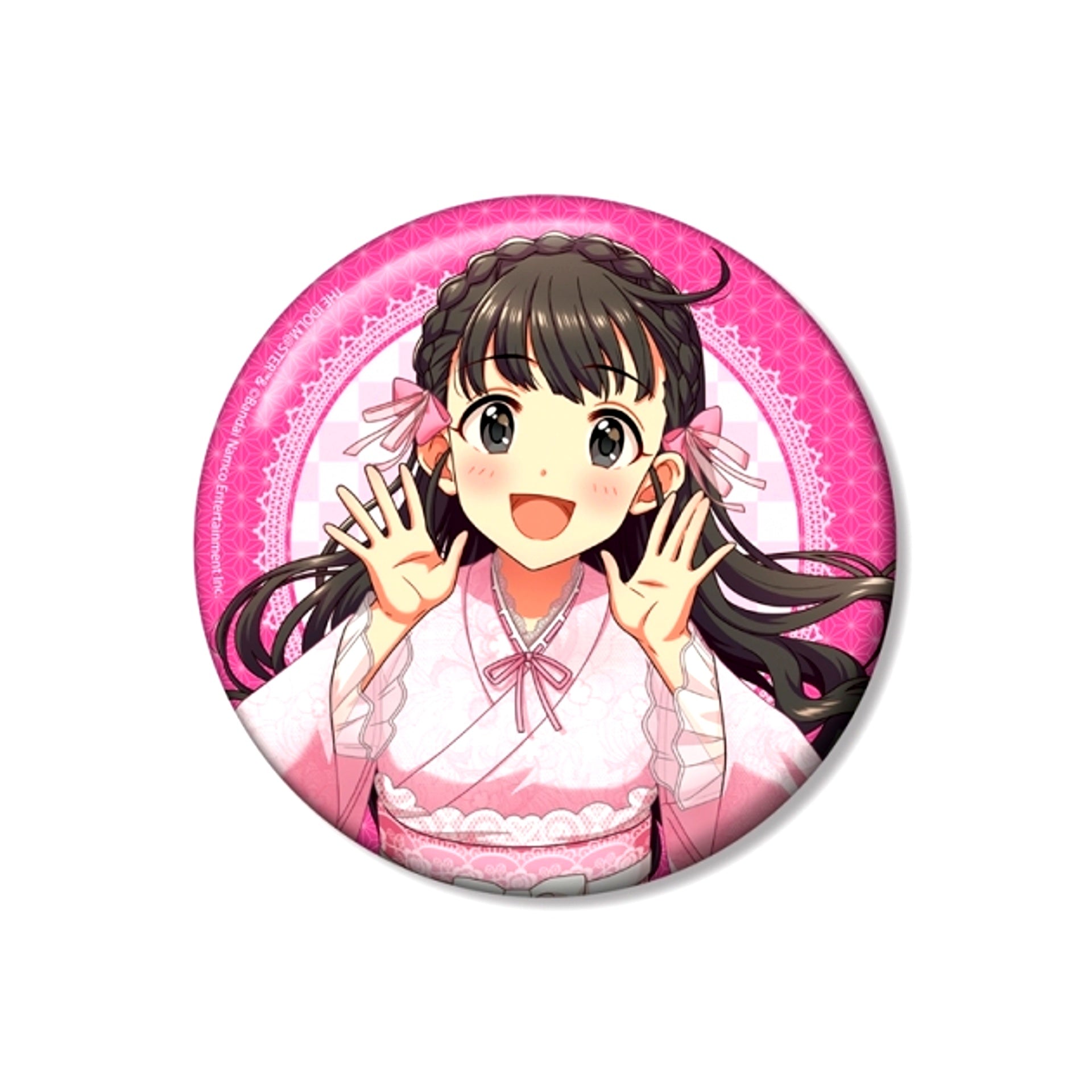 THE IDOLM@STER Cinderella Girls Newly Drawn Mai Fukuyama Race Kimono ver. 100mm Button Goods - Badge [NEW]