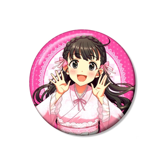 THE IDOLM@STER Cinderella Girls Newly Drawn Mai Fukuyama Race Kimono ver. 100mm Button Goods - Badge [NEW]