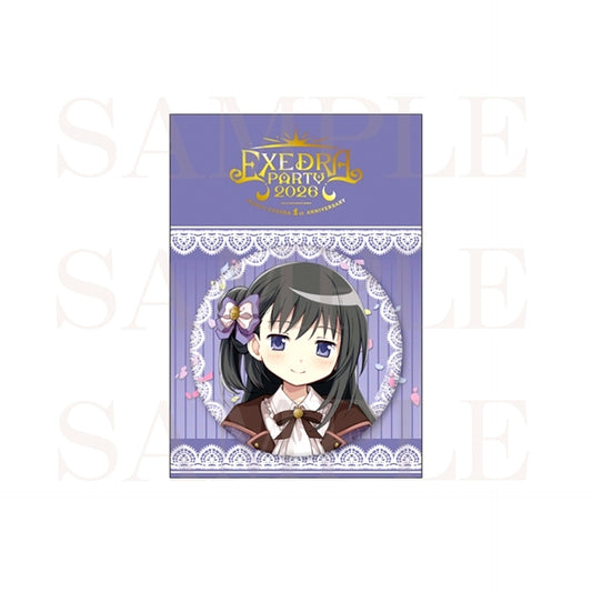 Puella Magi Madoka Magica Magia Exedra Big Can Badge with Backing Board Homura Akemi [NEW]