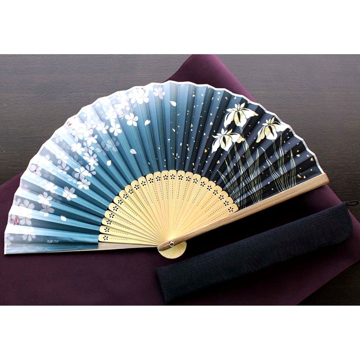 Hakuoki Shinkai Folding Fan (Pouch Set) Keisuke Sannan (Reissue) [NEW]