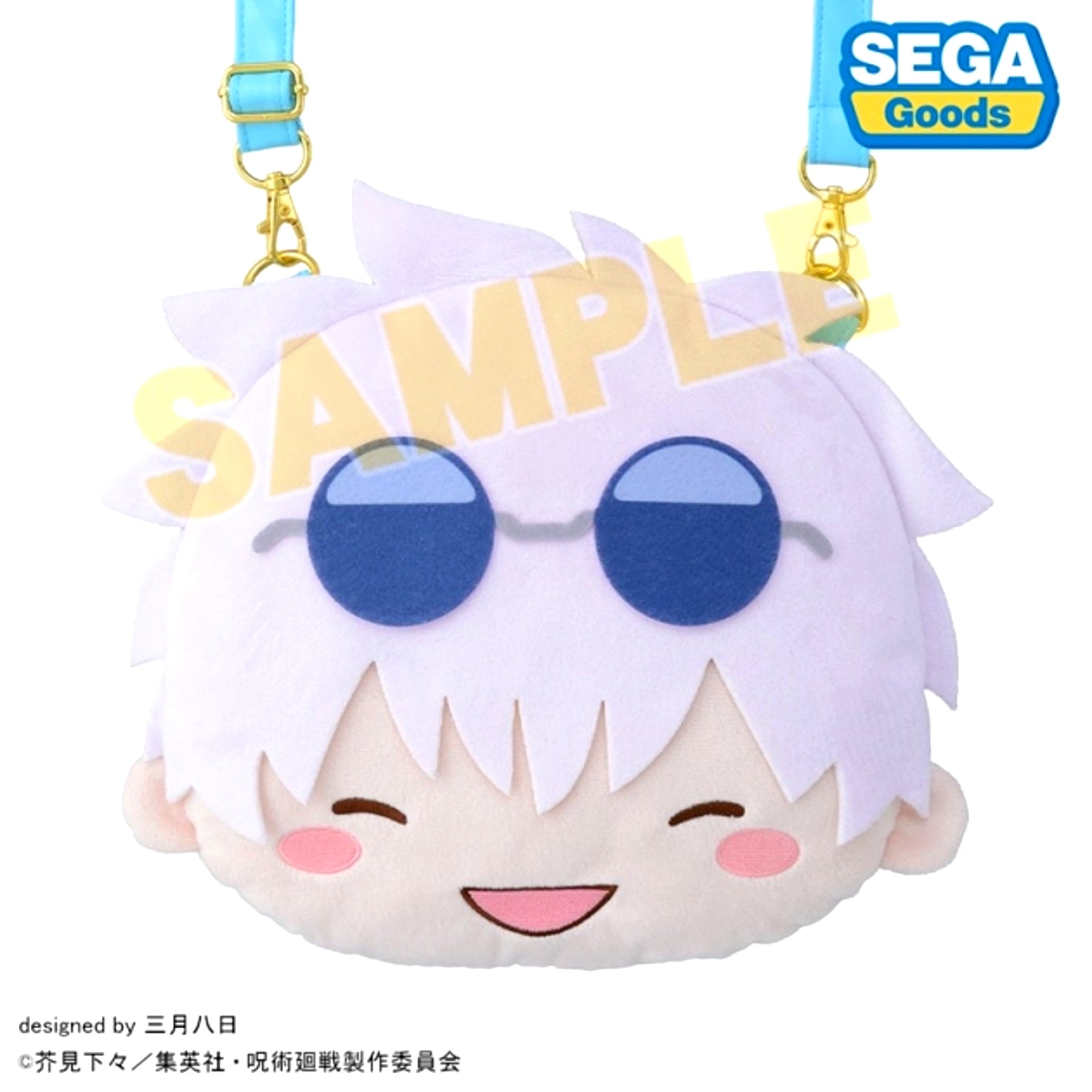Anime Jujutsu Kaisen 5th Anniversary Hidden Inventory / Premature Death Satoru Gojo Fuwa Puchi Face Shoulder Bag (M) [NEW]