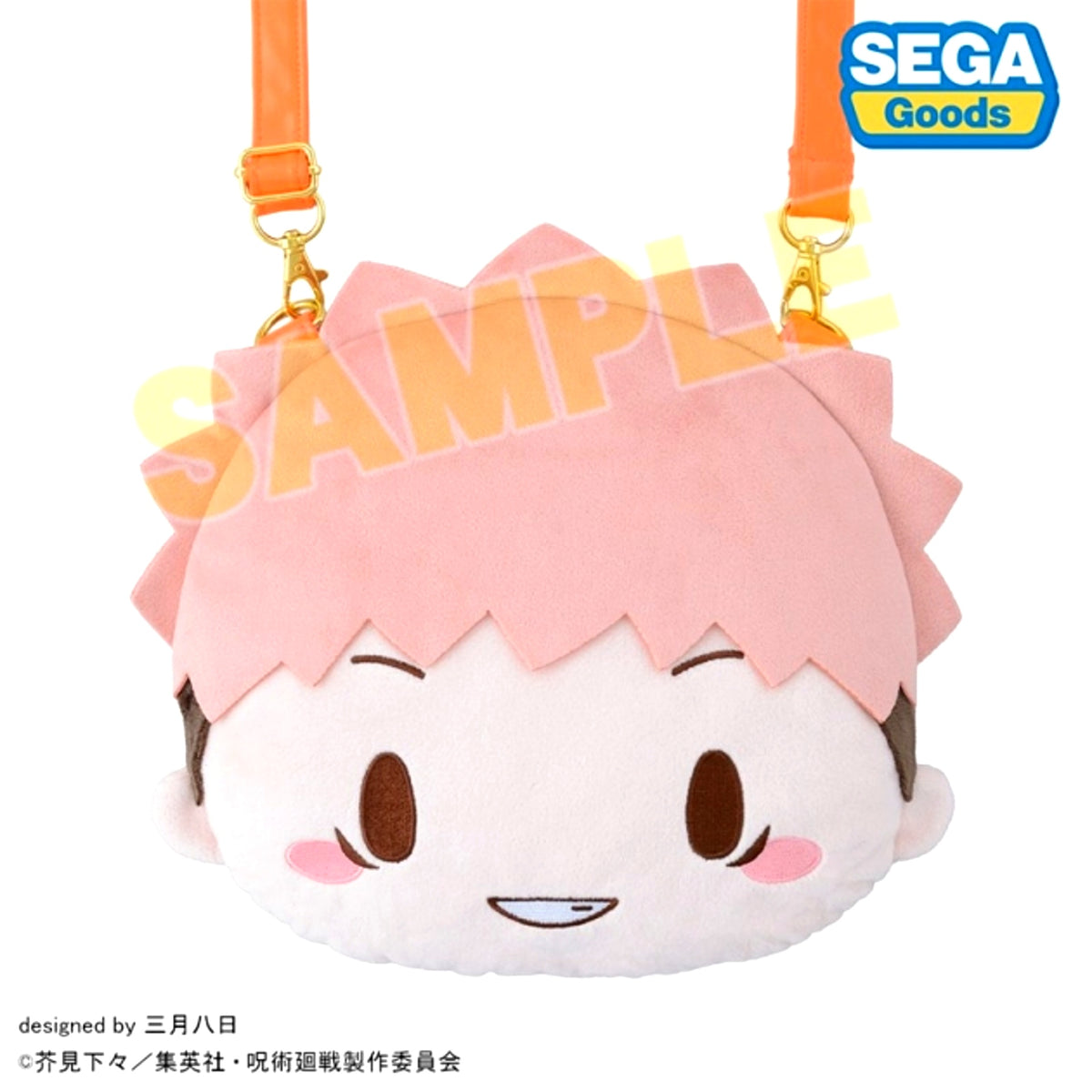 Anime Jujutsu Kaisen 5th Anniversary Yuji Itadori Fuwa Puchi Face Shoulder Bag (M) [NEW]