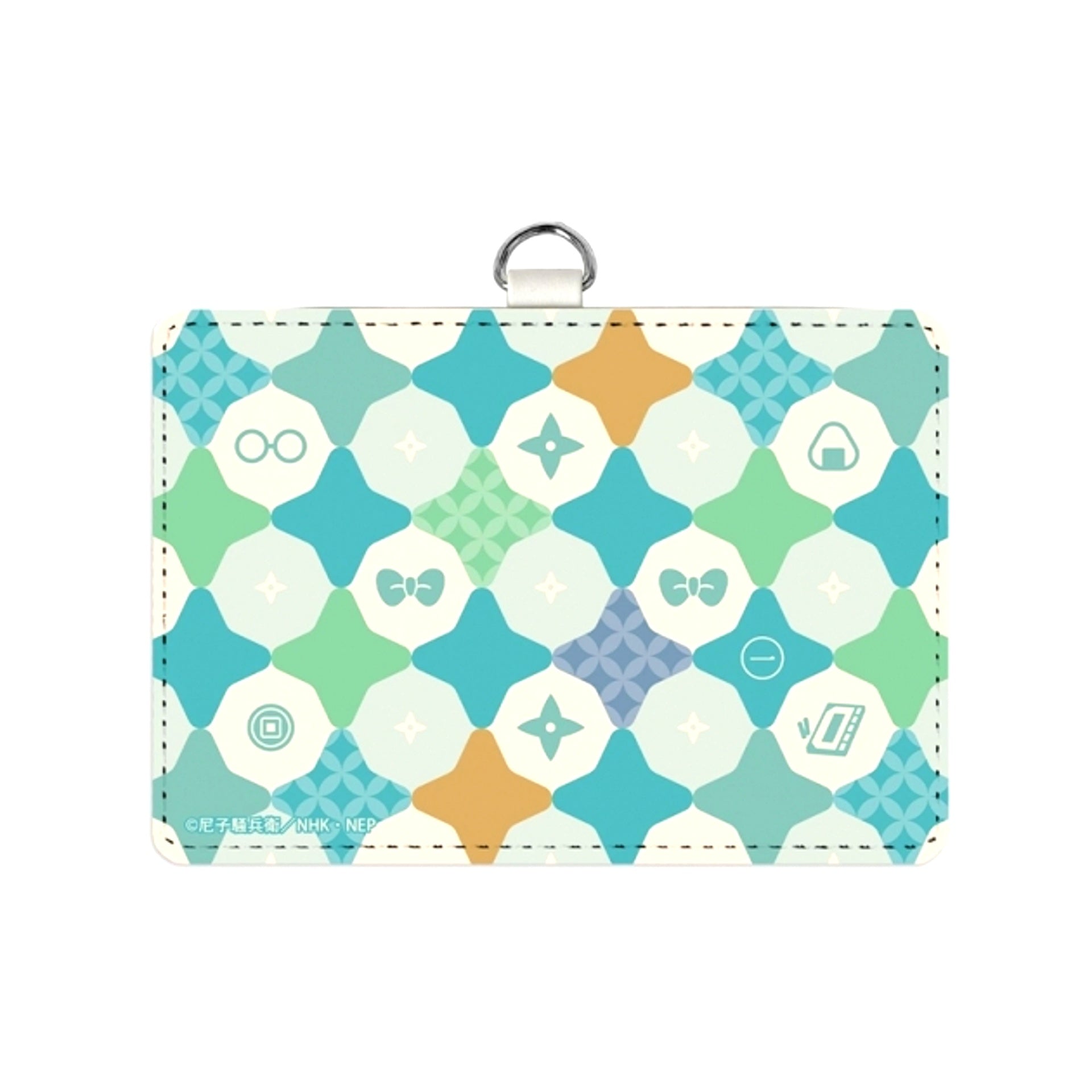 Nintama Rantaro First-Year Students Motif Pattern 2-Pocket Pass Case with Neck Strap [NEW]