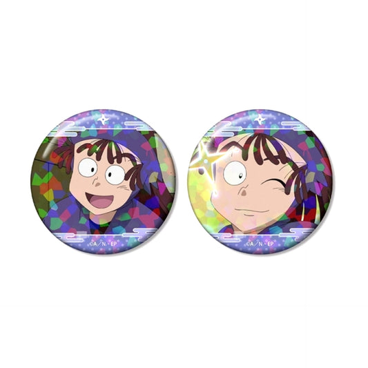 Nintama Rantaro Kanemon Obama Scene Photo Hologram Can Badge Set of 2 [NEW]