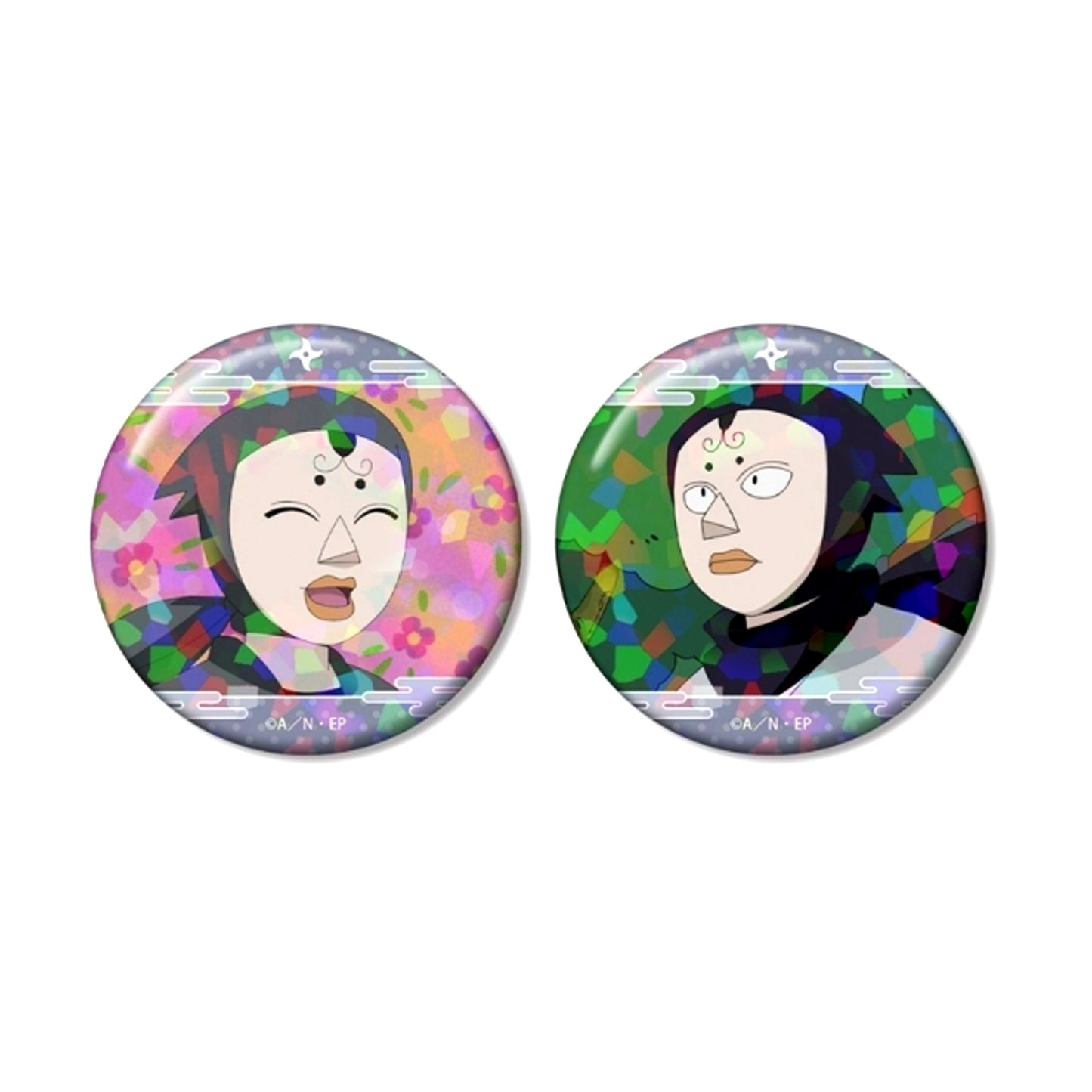 Nintama Rantaro Shousei Scene Photo Hologram Can Badge Set of 2 [NEW]