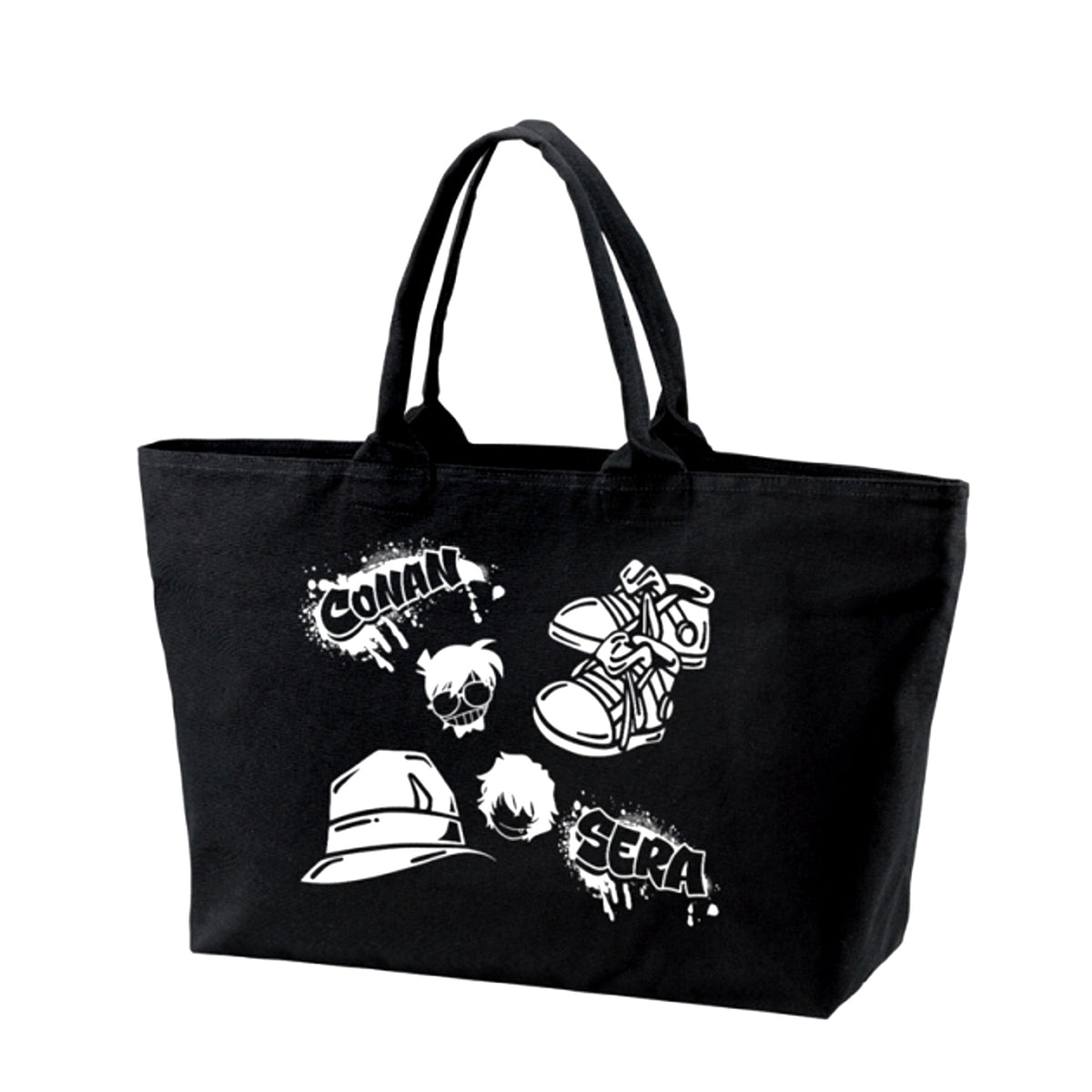 Detective Conan Conan Edogawa & Masumi Sera Graffiti Motif BIG Zip Tote Bag [NEW]