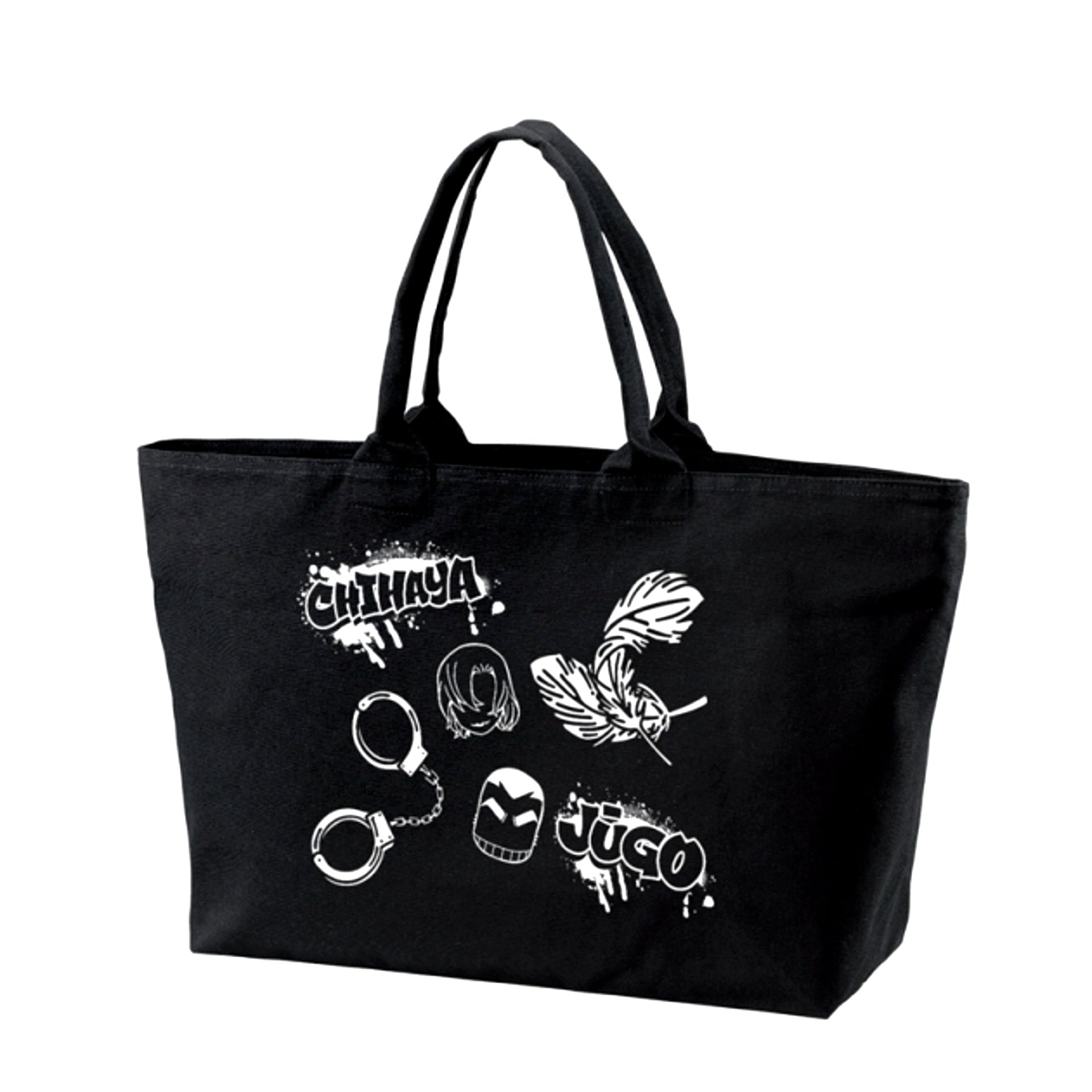 Detective Conan Chihaya Hagiwara & Jugo Yokomizo Graffiti Motif BIG Zip Tote Bag [NEW]