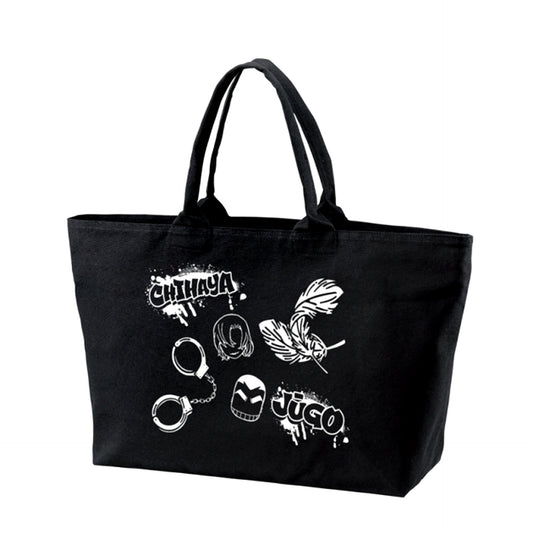 Detective Conan Chihaya Hagiwara & Jugo Yokomizo Graffiti Motif BIG Zip Tote Bag [NEW]
