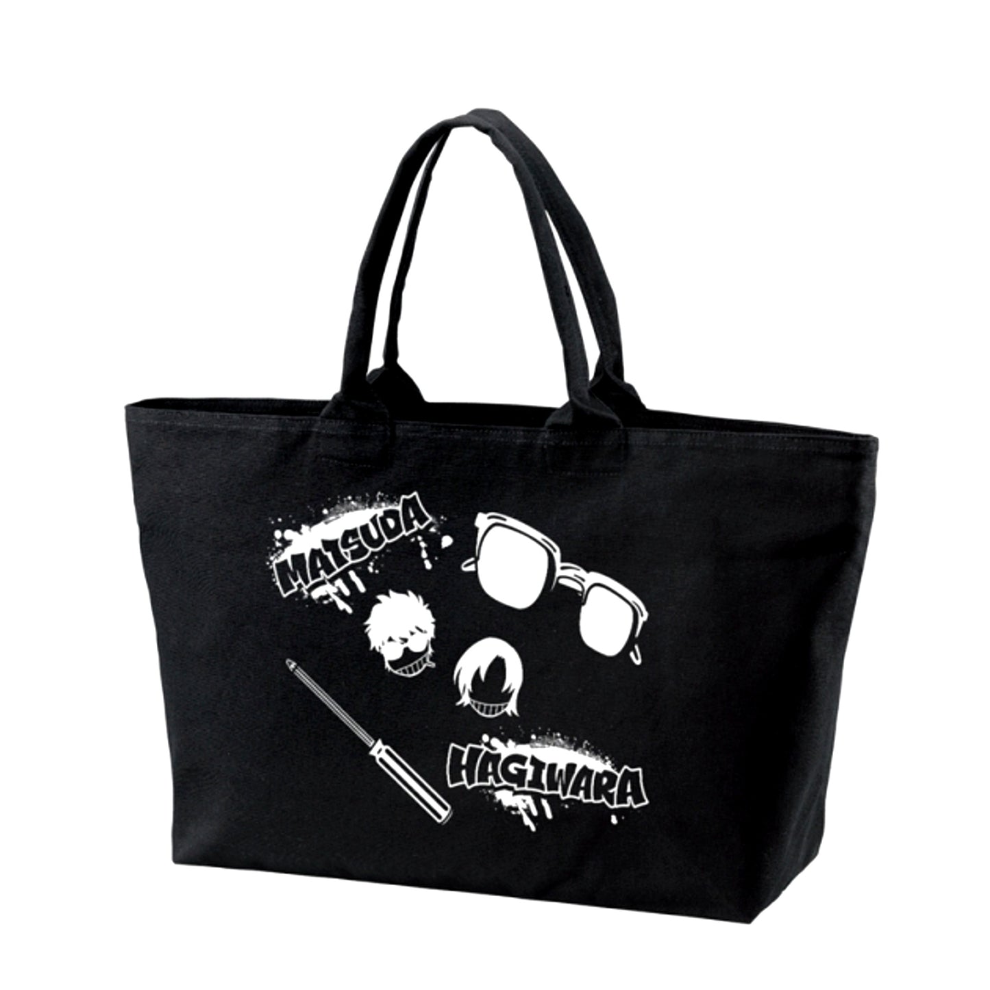 Detective Conan Jinpei Matsuda & Kenji Hagiwara Graffiti Motif BIG Zip Tote Bag [NEW]