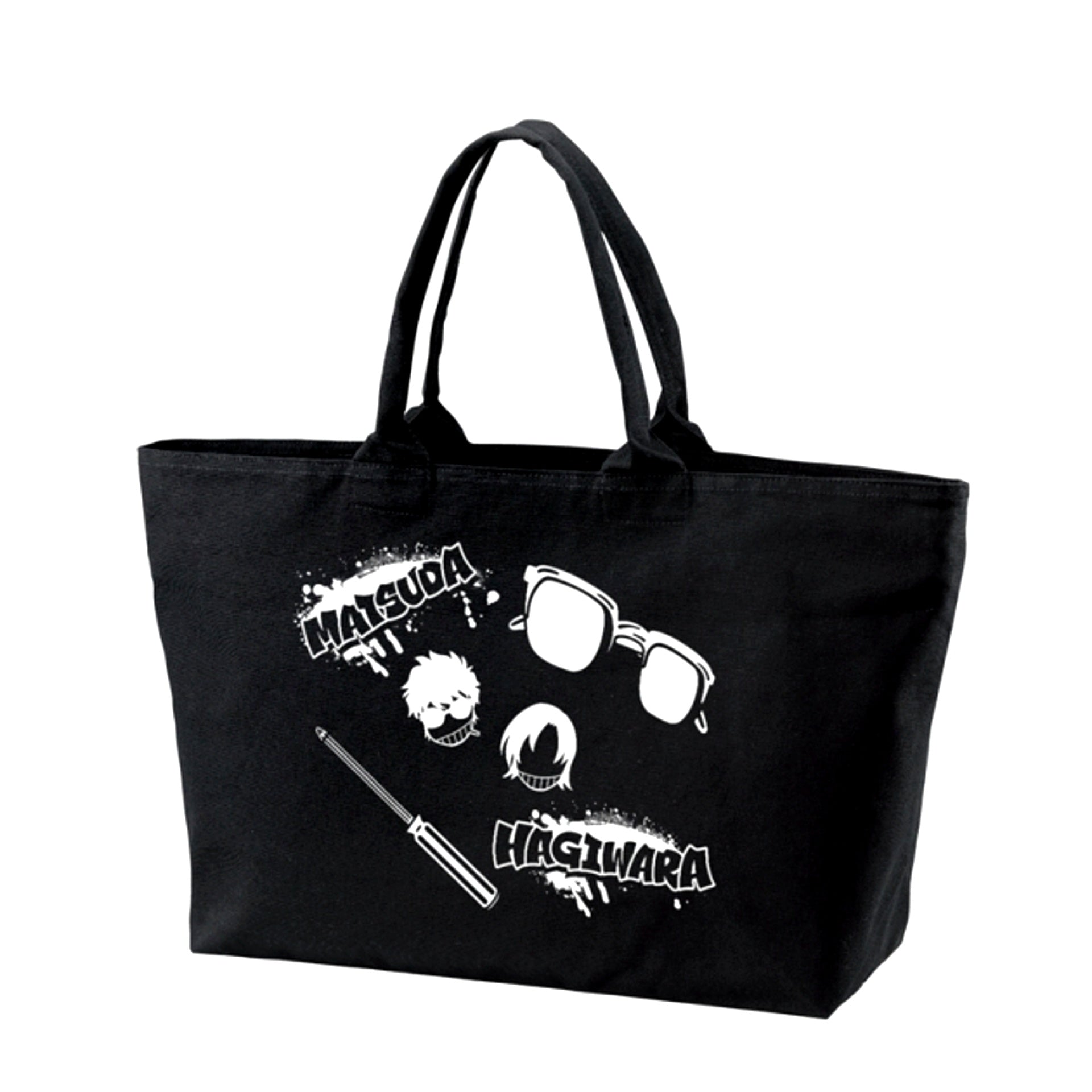 Detective Conan Jinpei Matsuda & Kenji Hagiwara Graffiti Motif BIG Zip Tote Bag [NEW]