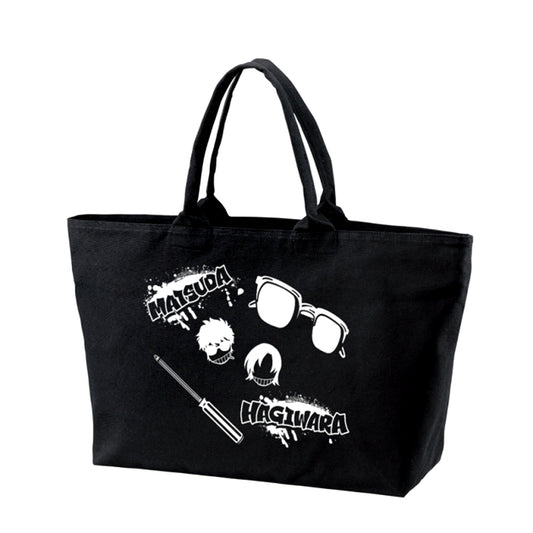 Detective Conan Jinpei Matsuda & Kenji Hagiwara Graffiti Motif BIG Zip Tote Bag [NEW]