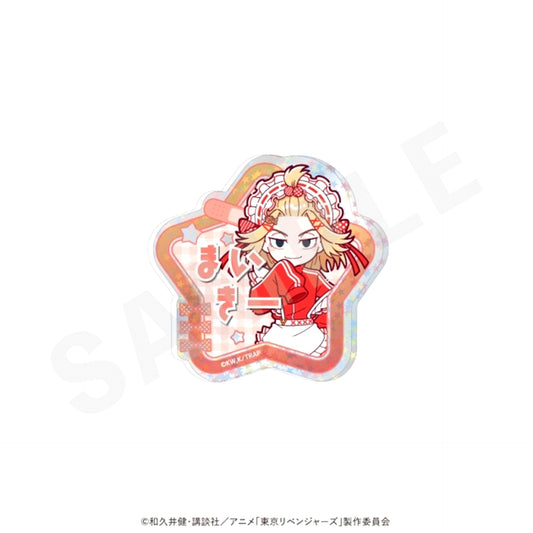 TV Anime Tokyo Revengers Mini Character Sparkle Name Badge Maid Jersey ver. (Manjiro Sano) [NEW]