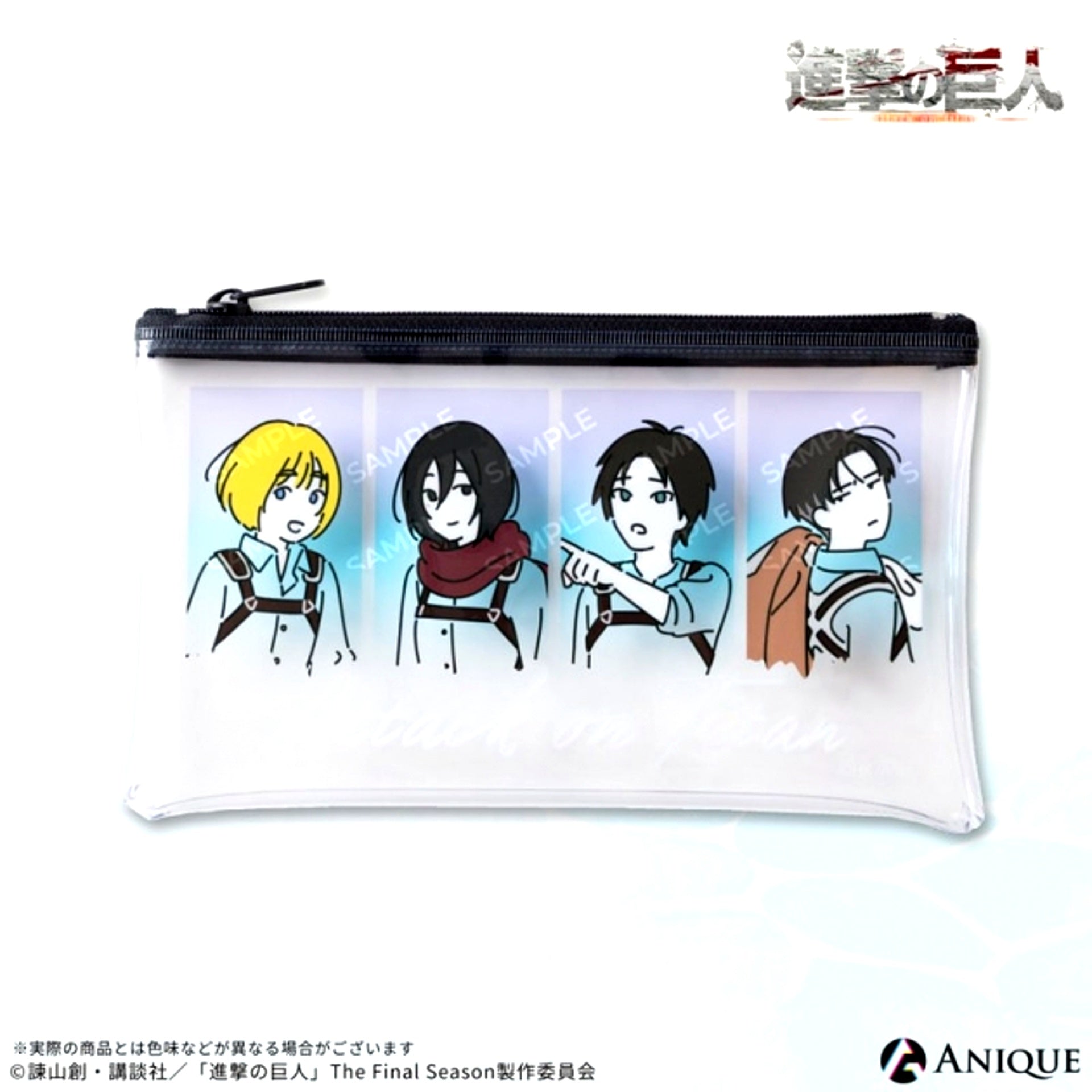 Attack on Titan Art by Kamome Fuyuno (Let's Go See the Ocean) Clear Flat Pouch [NEW]