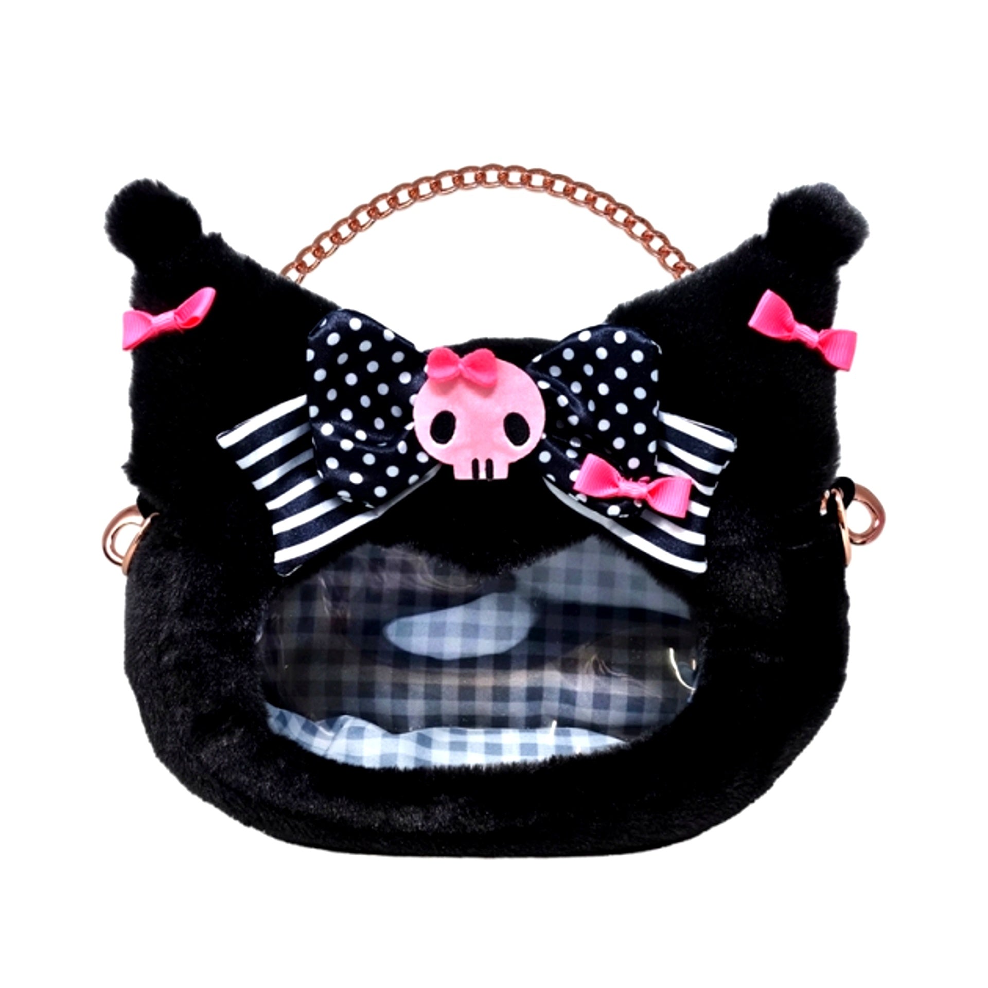 Sanrio Characters MM50th & KU20th Pouch with Clear Window Kuromi [NEW]