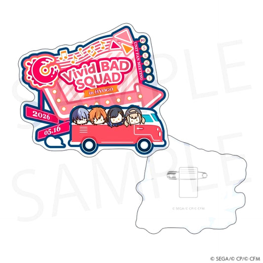 Hatsune Miku: Colorful Stage! Project SEKAI Unit Fan Meeting Acrylic Badge [Vivid BAD SQUAD] [NEW]