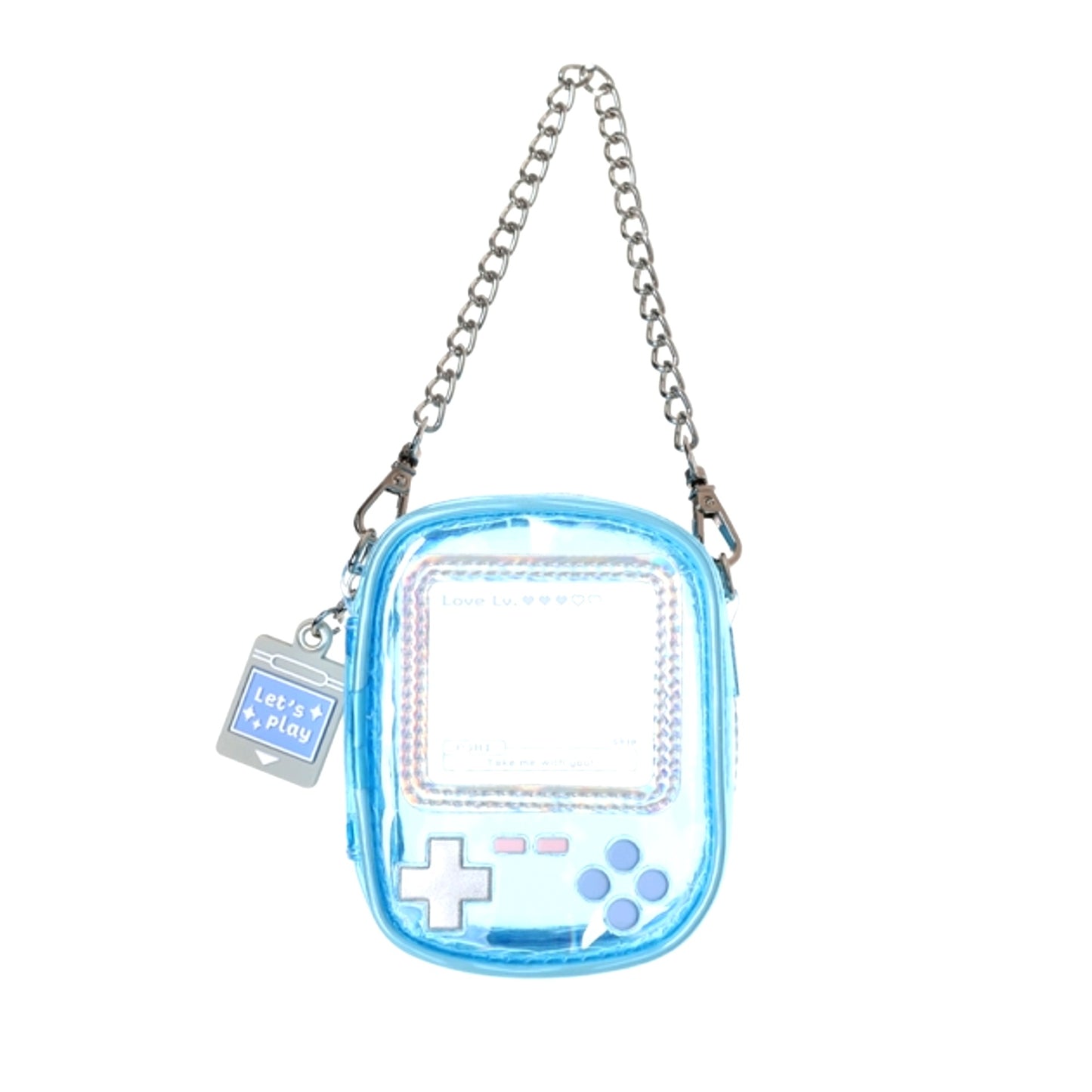 Non-Character Original Osel Handheld Game Style Plush Pouch (S) BL (Blue) [NEW]