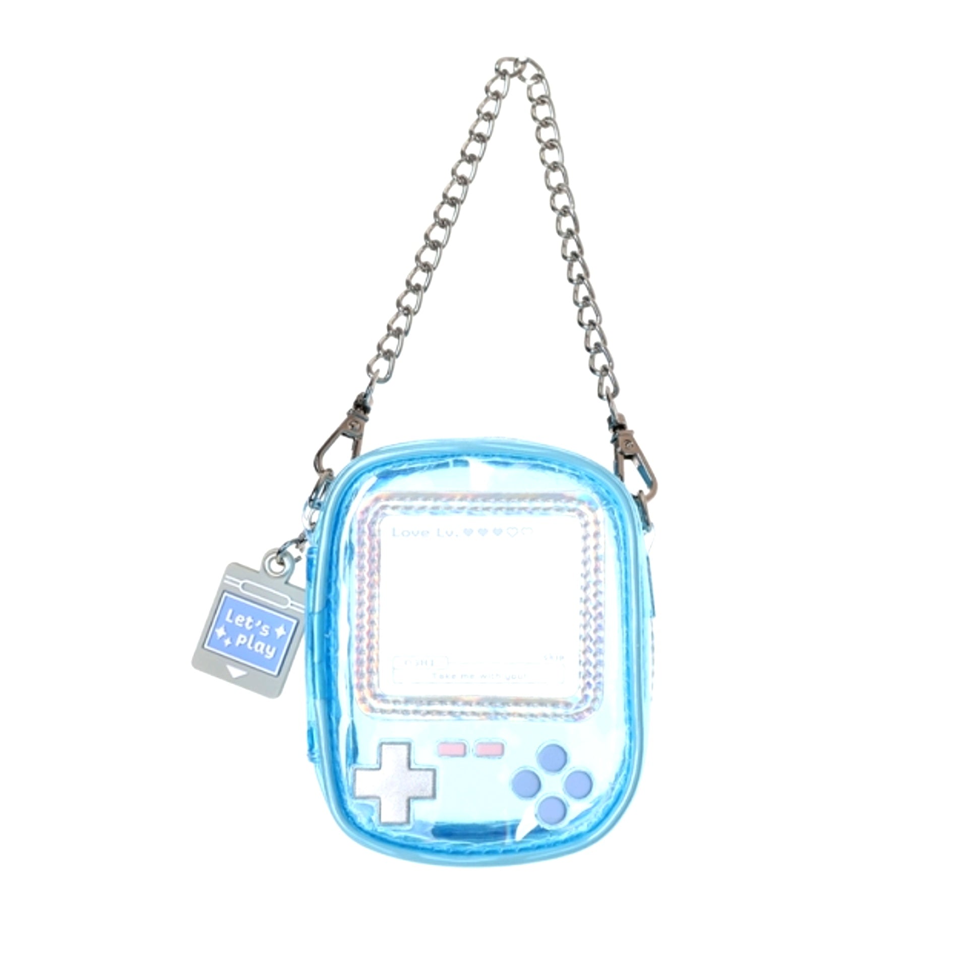 Non-Character Original Osel Handheld Game Style Plush Pouch (S) BL (Blue) [NEW]
