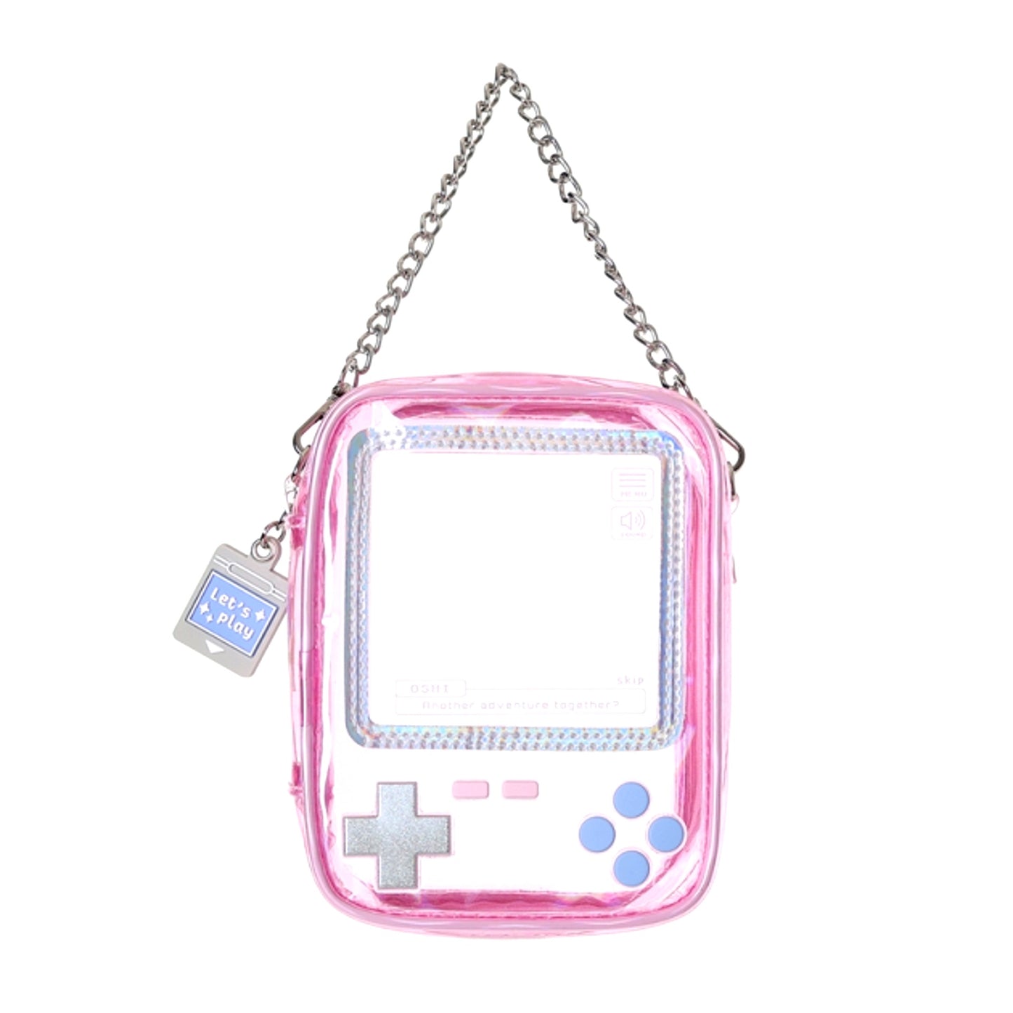 Non-Character Original Osel Handheld Game Style Plush Pouch (M) PK (Pink) [NEW]