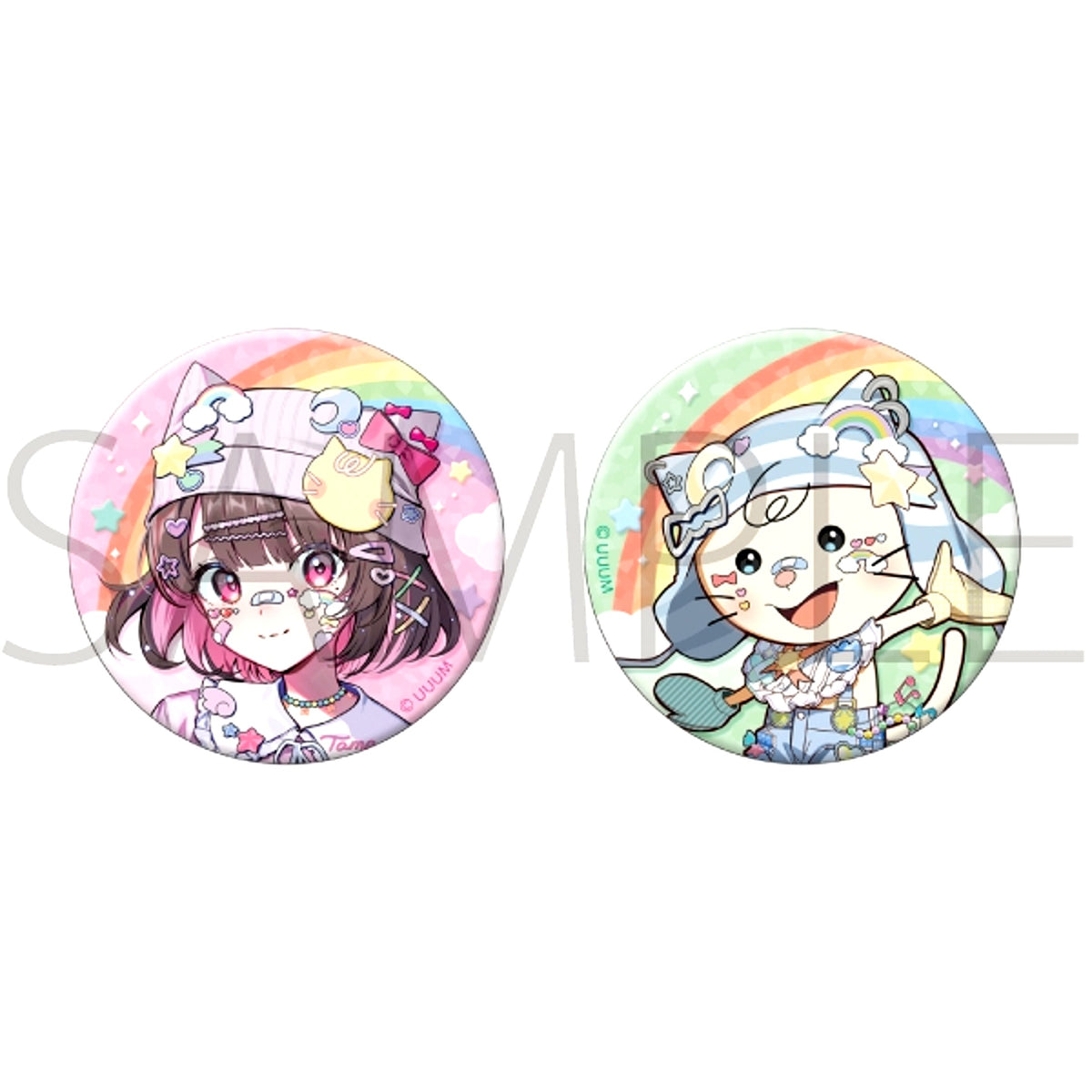 TAMAchan Can Badge Set / A Tama Full-Body & Omutsu-kun [NEW]