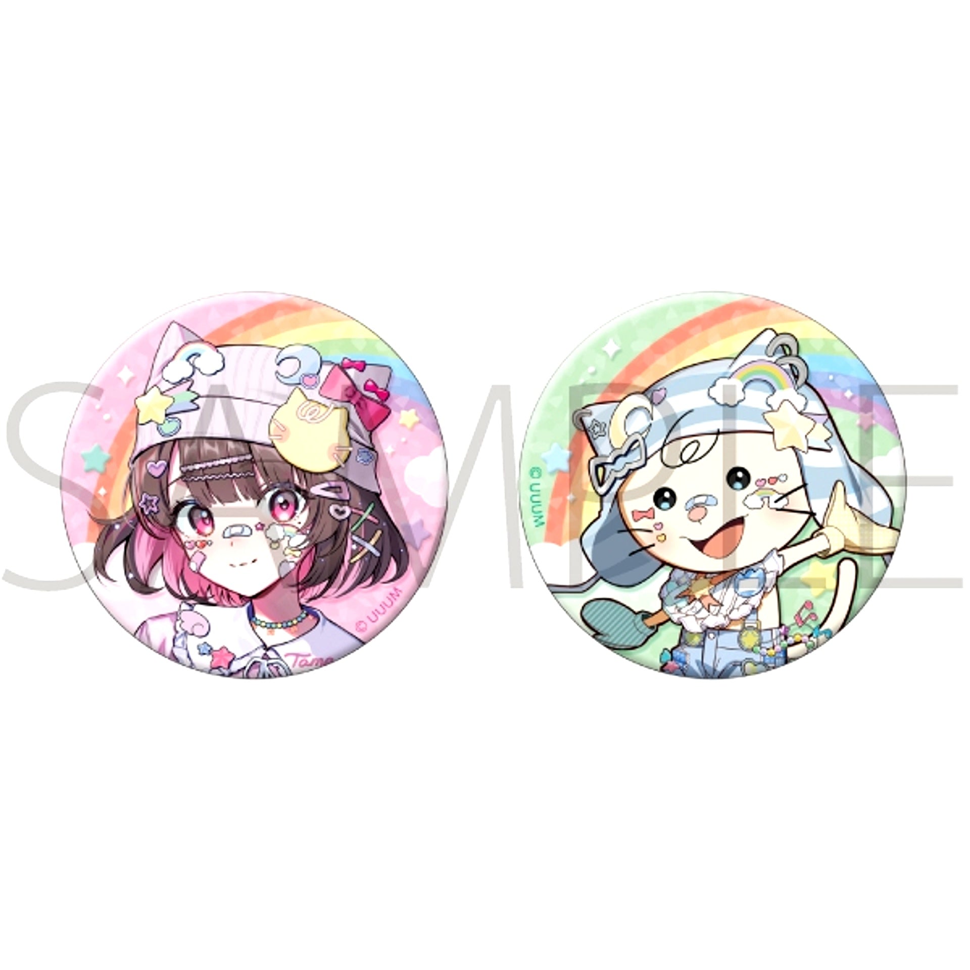 TAMAchan Can Badge Set / A Tama Full-Body & Omutsu-kun [NEW]