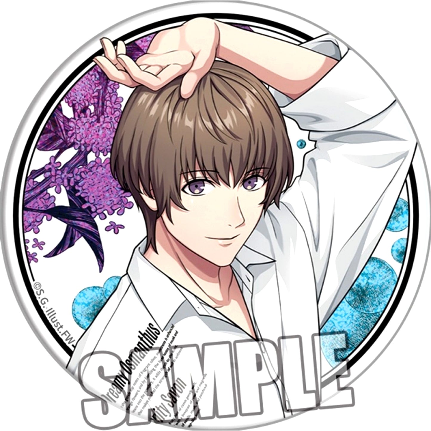 Uta no Prince-sama BIG Hologram Can Badge Fragrance Pairing Ver. (Eiji Otori) [NEW]