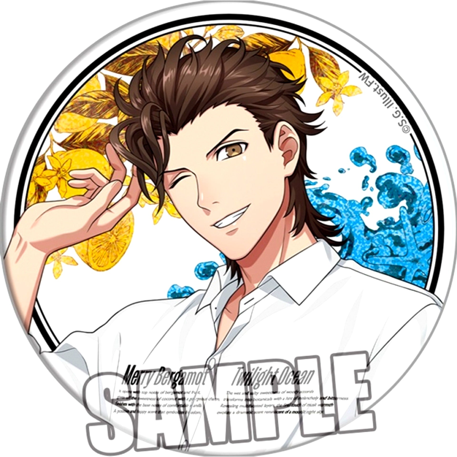 Uta no Prince-sama BIG Hologram Can Badge Fragrance Pairing Ver. (Van Kiryuin) [NEW]