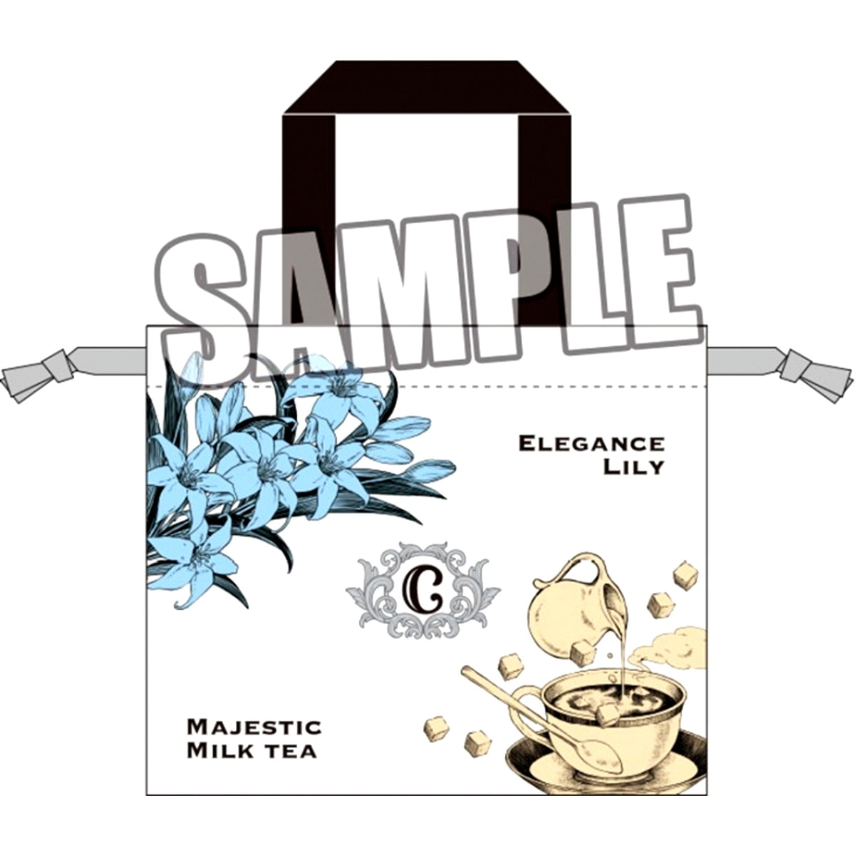 Uta no Prince-sama Satin Drawstring Pouch with Handle Fragrance Pairing Ver. (Camus) [NEW]