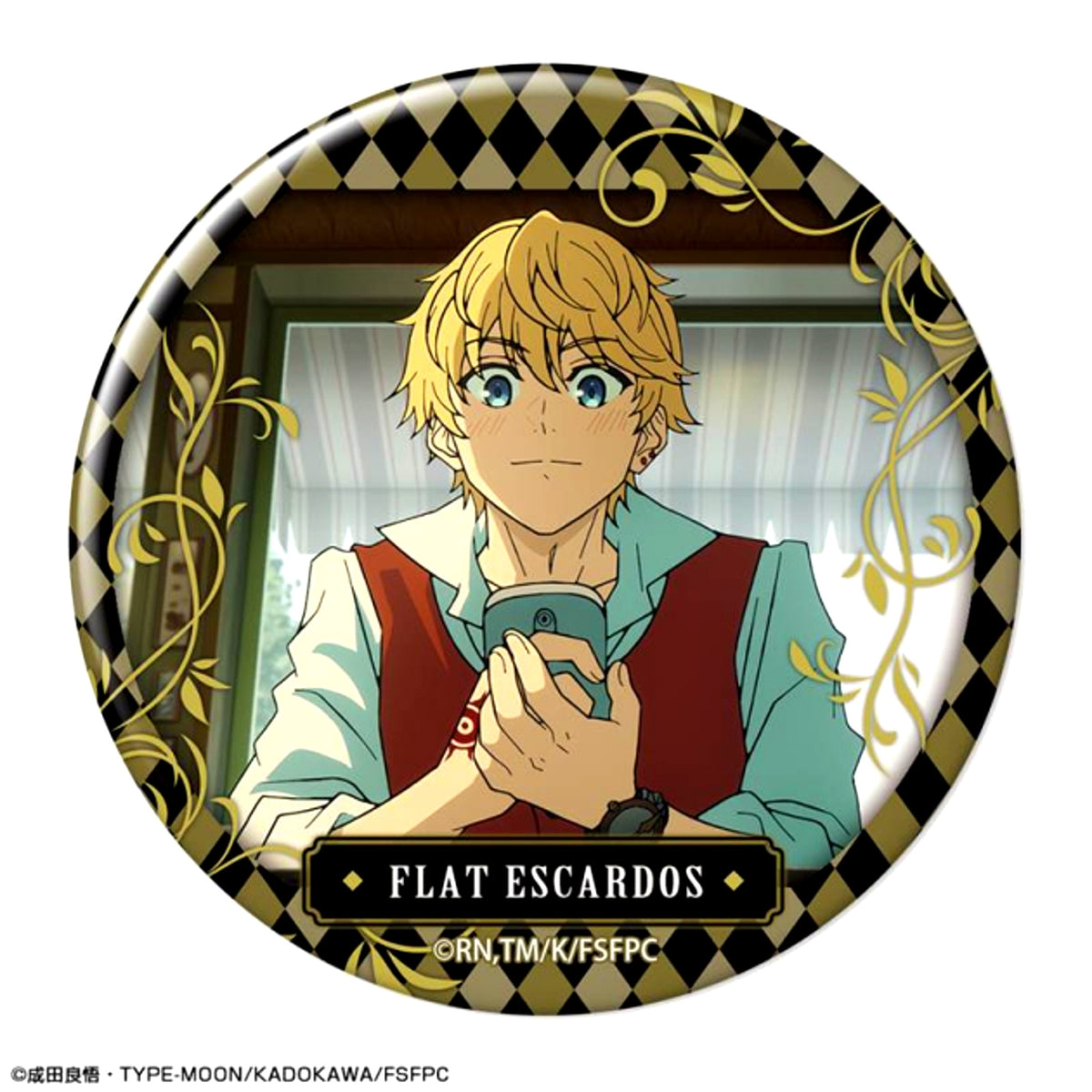 TV Anime Fate/strange Fake Can Badge Design 14 (Flat Escardos / A) (Reissue) [NEW]