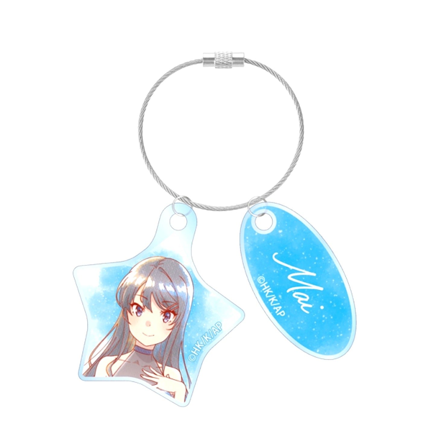 Rascal Does Not Dream Series Newly Drawn Mai Sakurajima Starry Sky Dress ver. Ani-Art aqua label Double Wire Acrylic Keychain [NEW]
